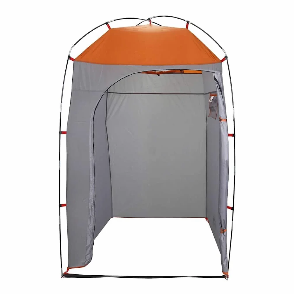 Tienda de ducha verde impermeable de poliéster 185T con revestimiento de poliuretano, 140 x 140 x tienda de campaña con cremallera, entrada y ventana, ligera y portátil, tienda multifunción para