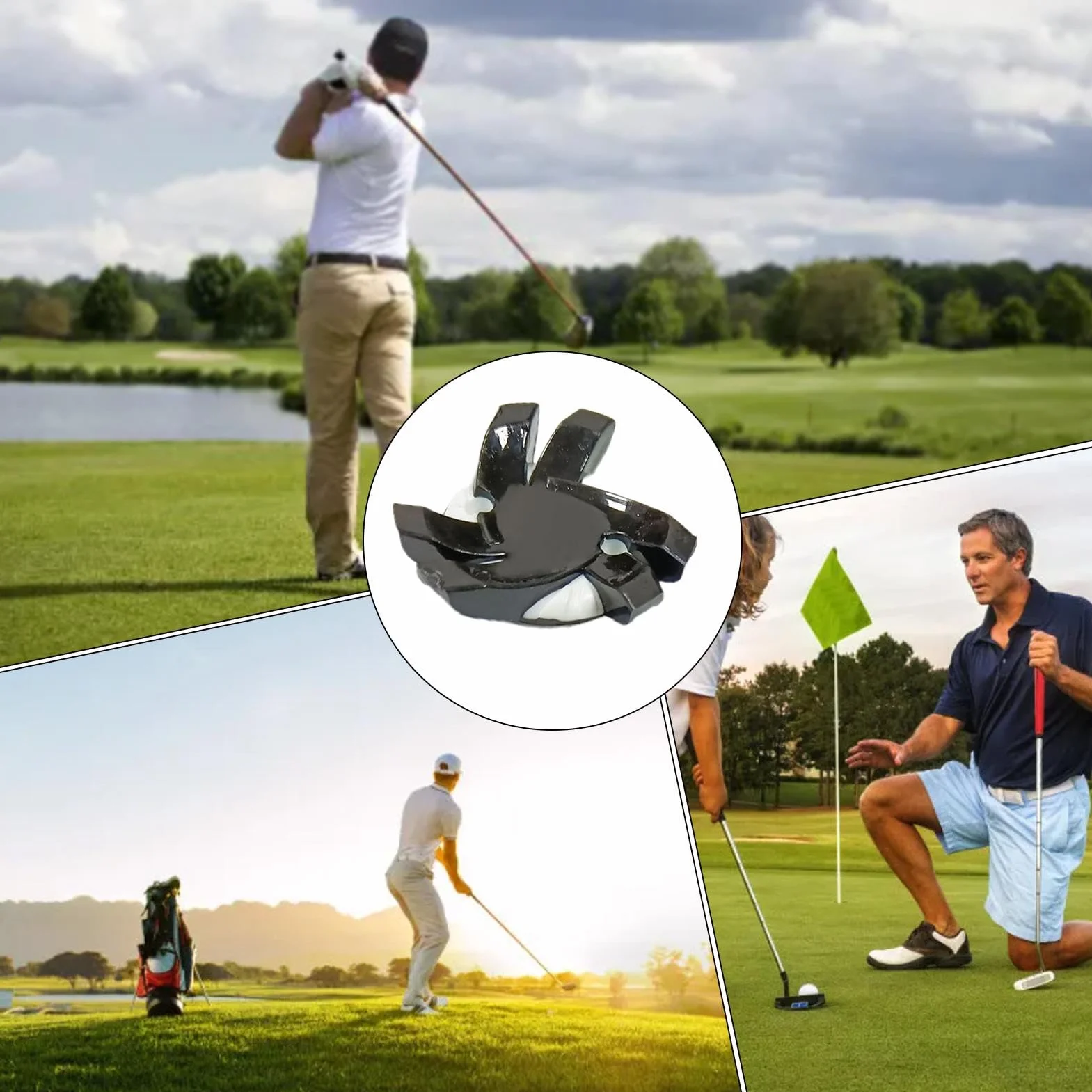 Pinchos para zapatos de golf, 16 tacos de repuesto a granel, tacos de golf antideslizantes, para zapatos de golf, tacos de dientes para zapatos de golf, tacos antideslizantes para zapatos de golf para