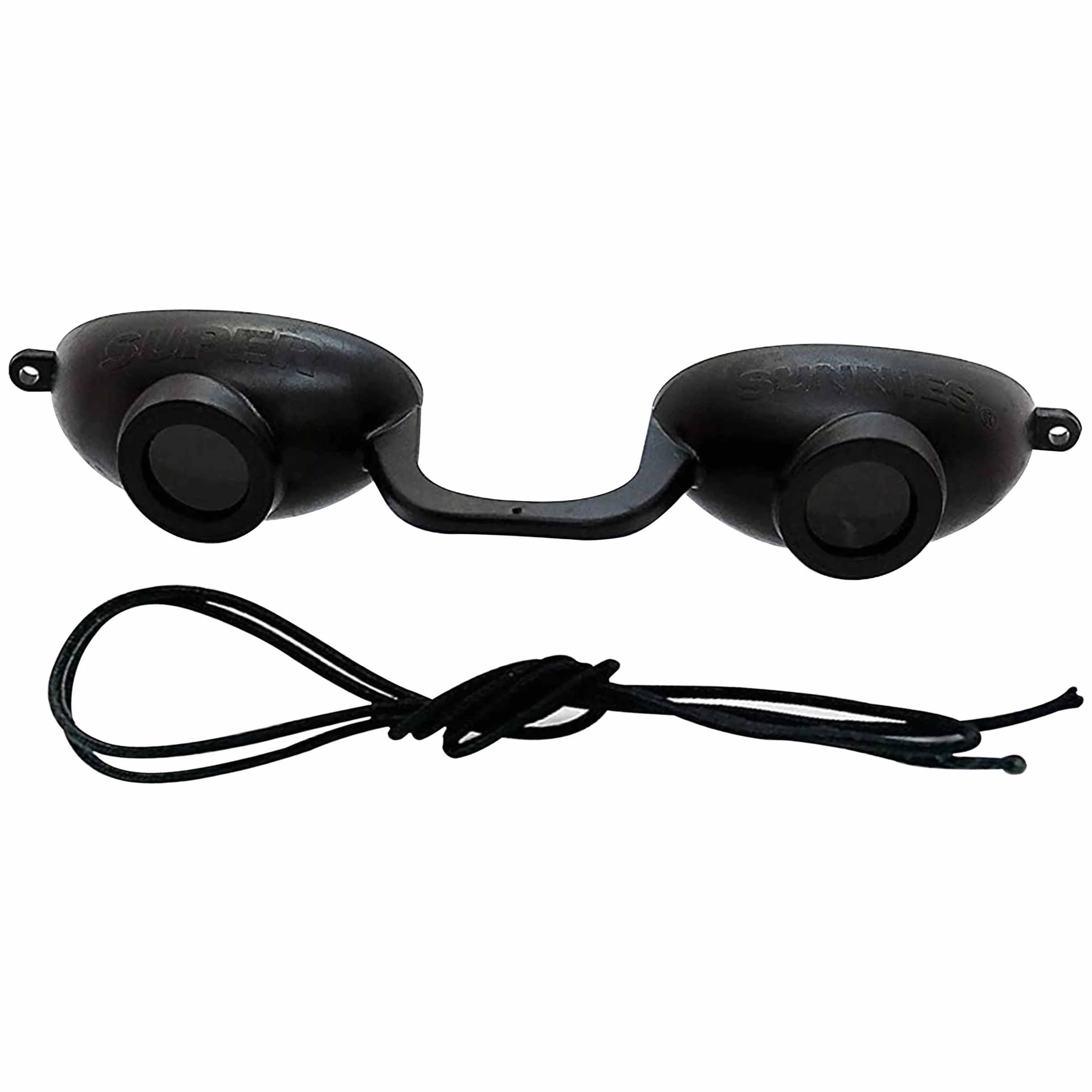Super Sunnies EVO FLEX Flexible Tanning Bed Goggles UV Protection Black