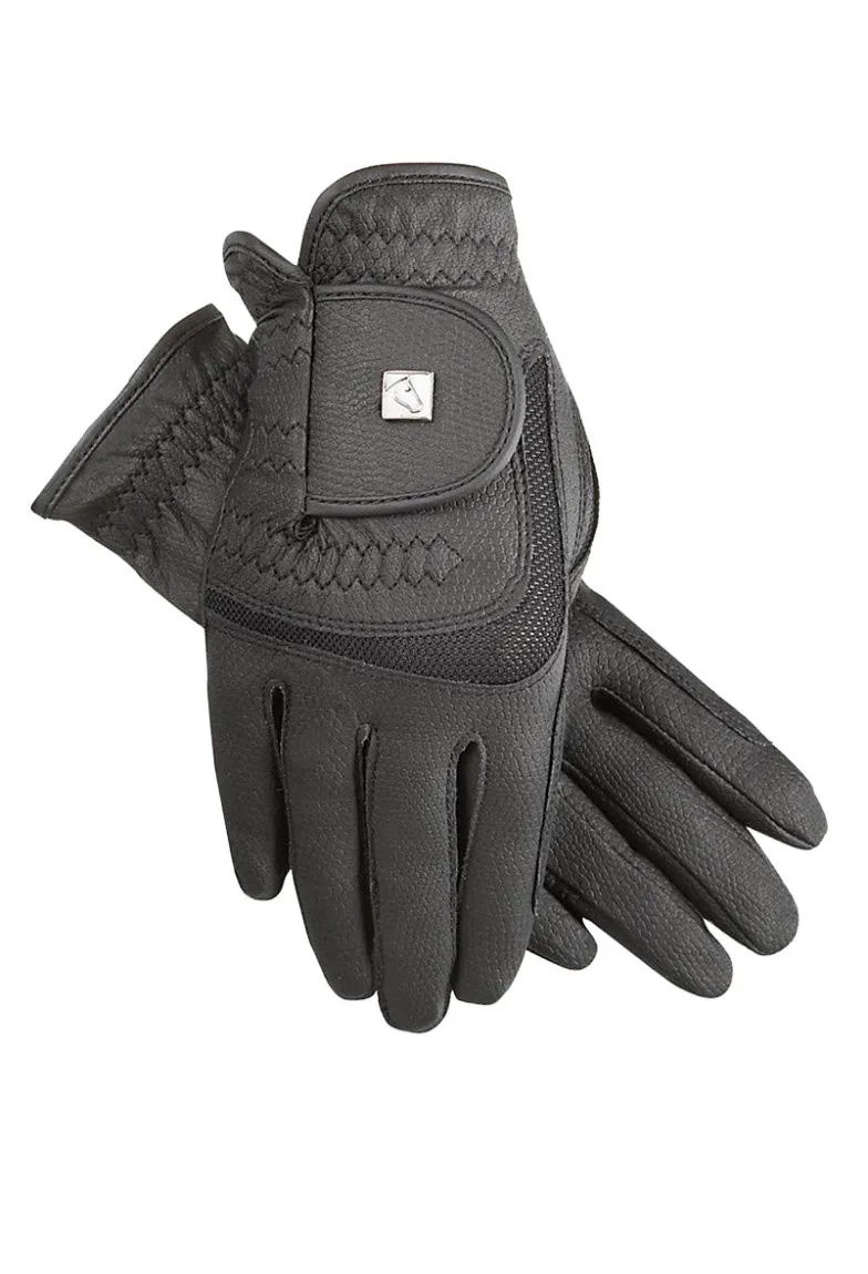 SSG Soft Touch - Guantes de equitación, Color Negro