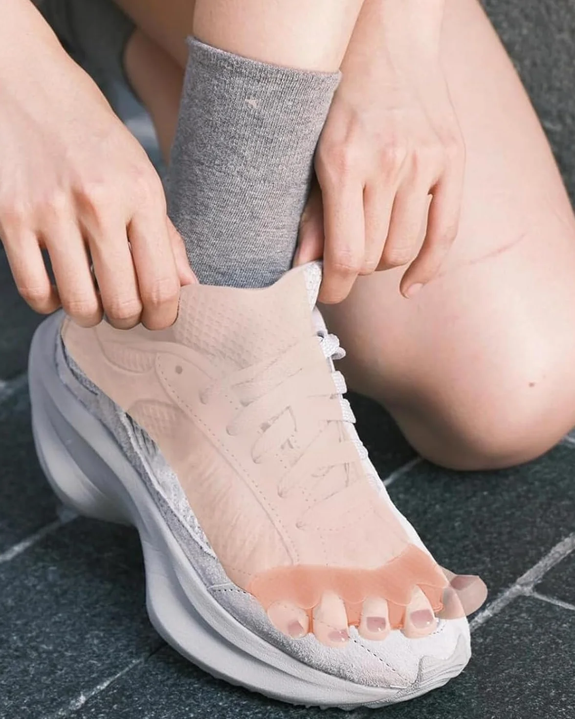 Separadores de Dedos de Los Pies Unisex para Yoga, Corrección de Juanetes y Dedos Superpuestos (2 Pares, Beige)