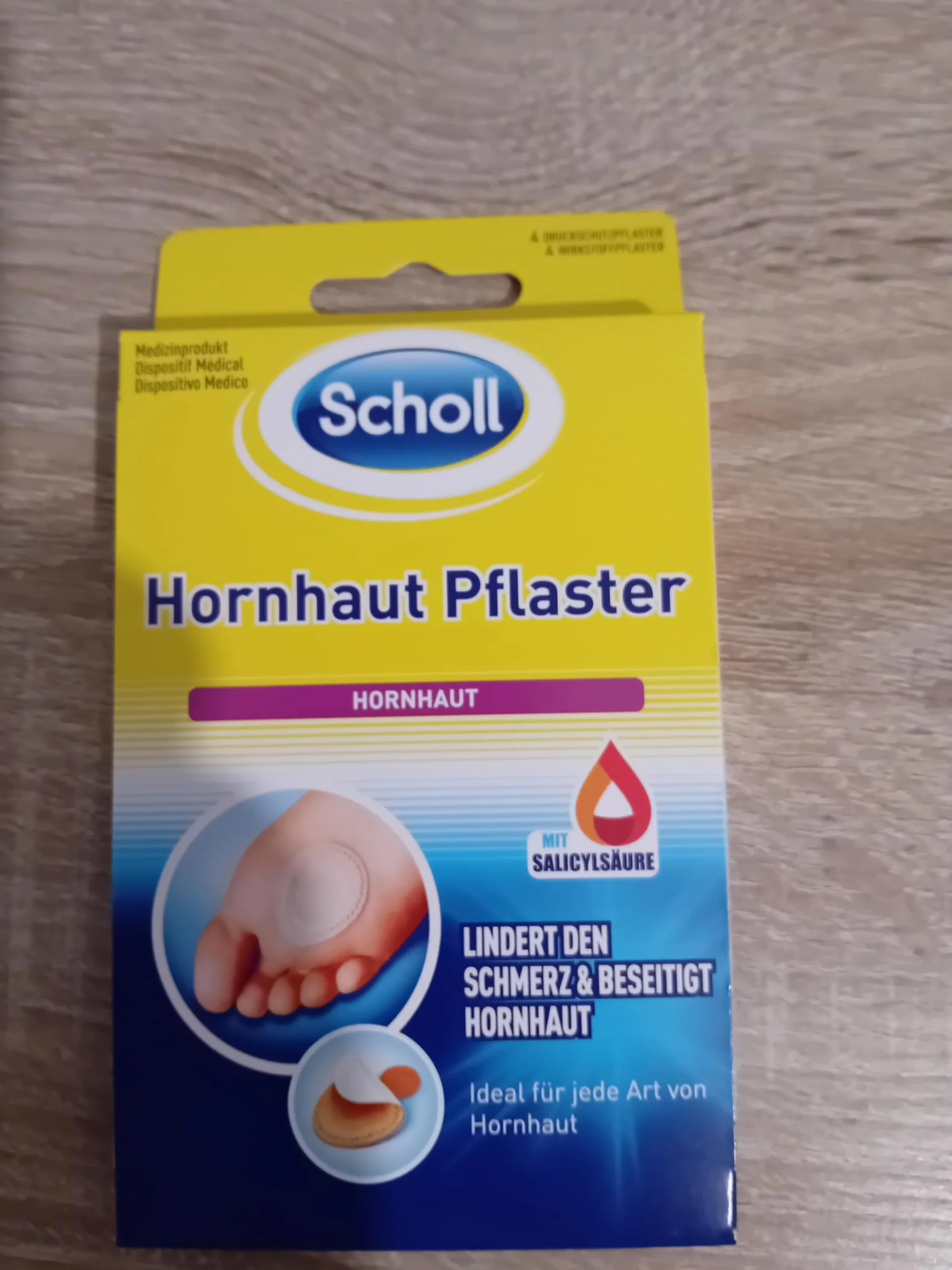 Scholl apósitos para callo 4 apósitos ingredientes activos alivia dolor elimina callos dermatológicamente probado