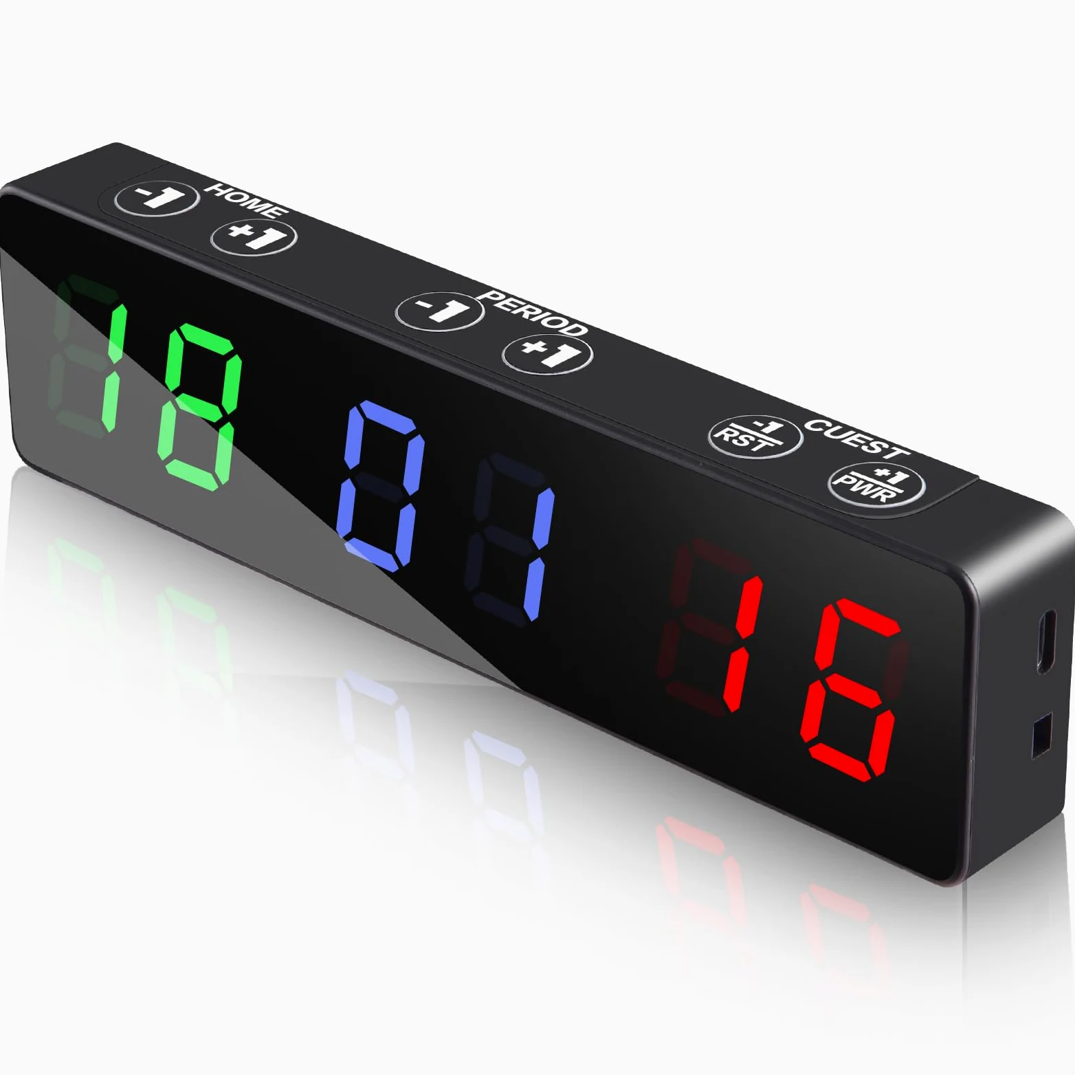 PELLOR Mini Marcador Temporizador Digital Electrónico con Magnético, Marcador Electrónico LED Portátil para Baloncesto Tenis, Marcador Deportivo, Admite Competición Deportiva Indoor y Outdoor
