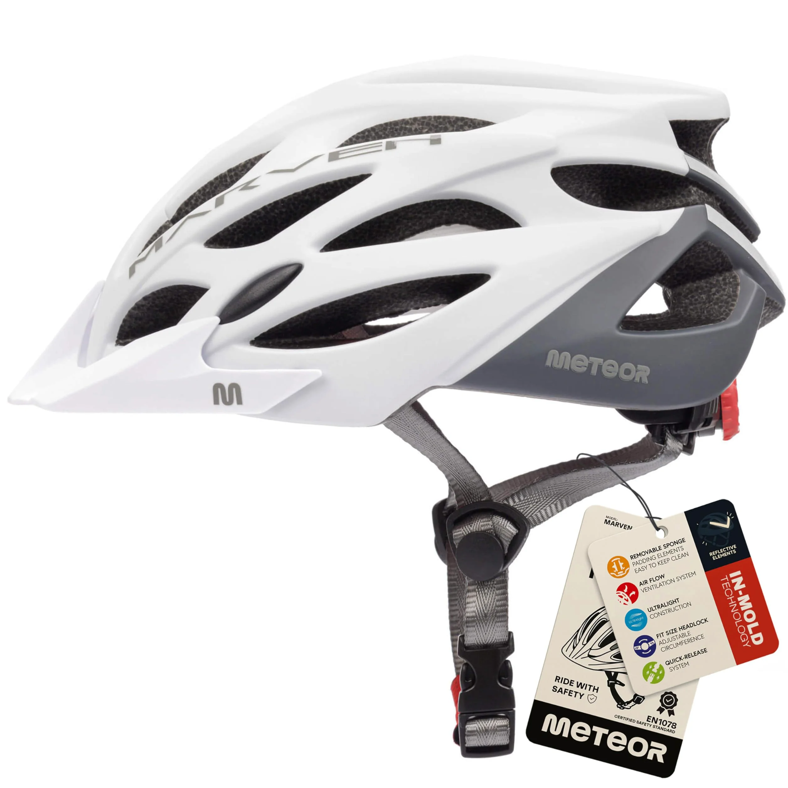 Casco Bicicleta - Helmet Ciclismo para Jóvenes y Adulto - Bicicleta Patineta Skate Patines Monopatines - Bici Accesorios - Marven