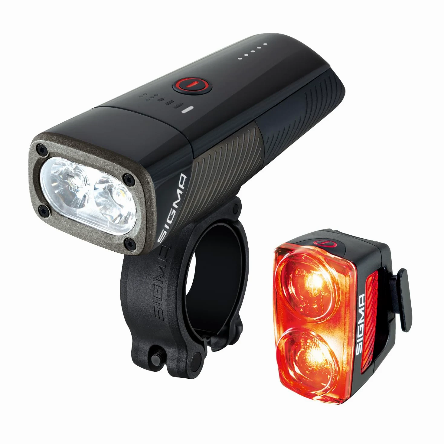 Sigma Buster 1600 / RL 150 Set | Luz LED Delantera y Trasera | 1600 Lumen y 150 Lumen | Luces Delantera y Trasera Recargables con Seis Modos de luz