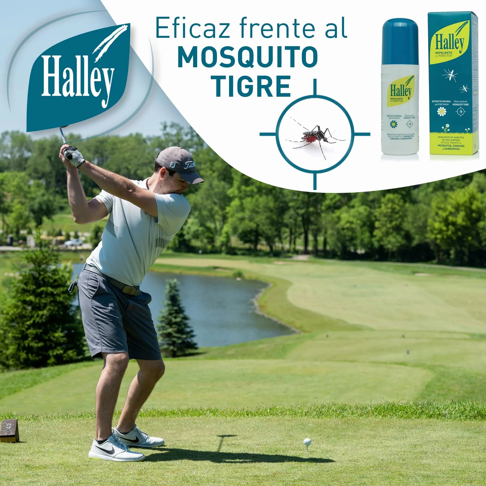 Halley Repelente Mosquitos Spray 250ml Extracto Natural de Pyrethrum