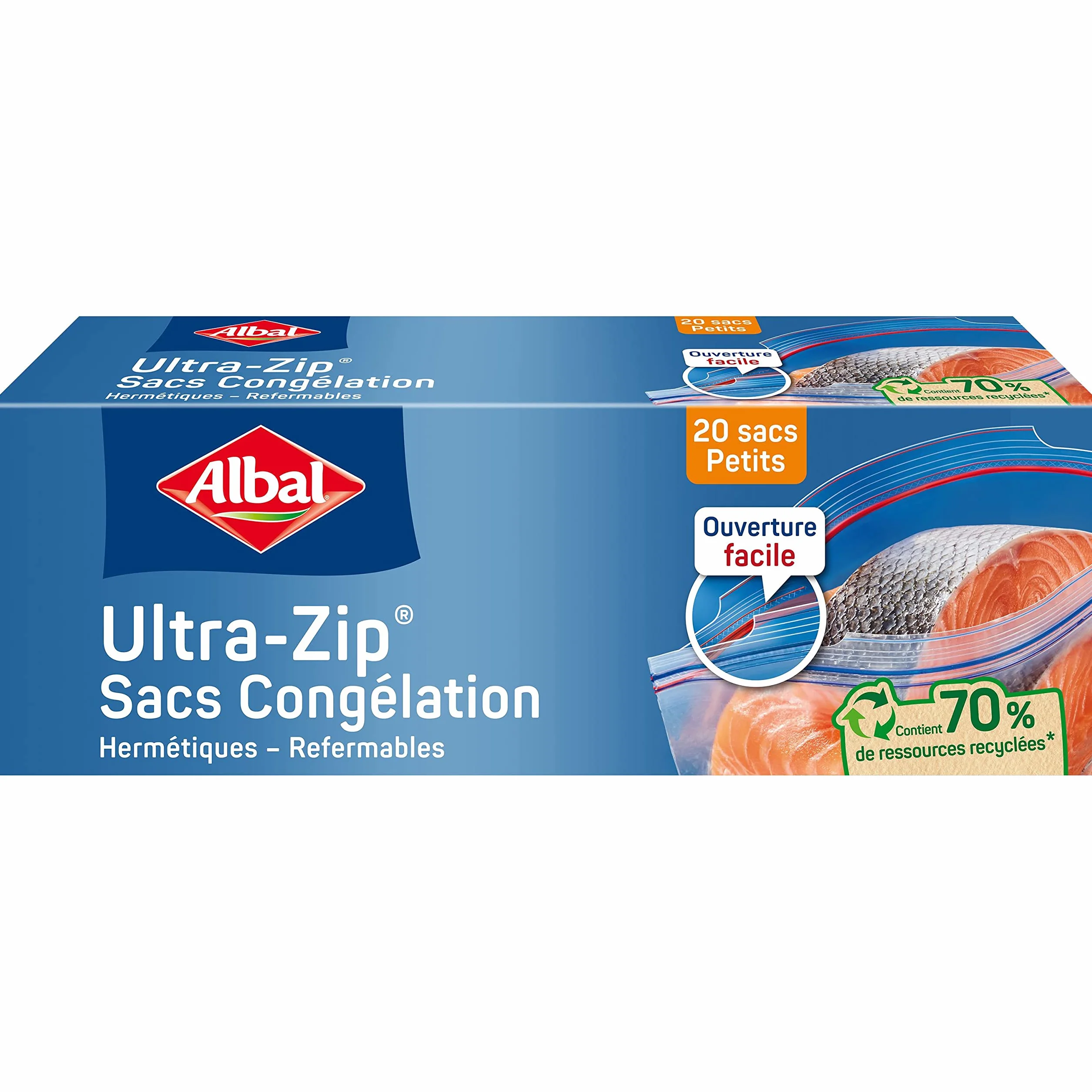 Albal bolsas de congelación ultra zip pequeño 1L cierre cremallera resistente