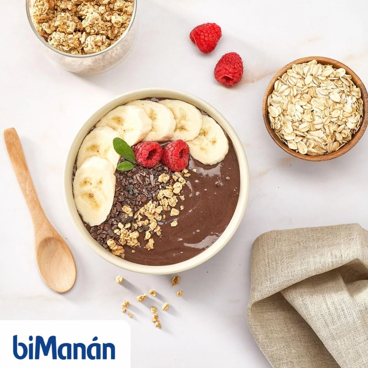 Natillas de Chocolate biManán, Crema Sustitutiva de Comidas para Adelgazar, 6 x 50 g, 300 g