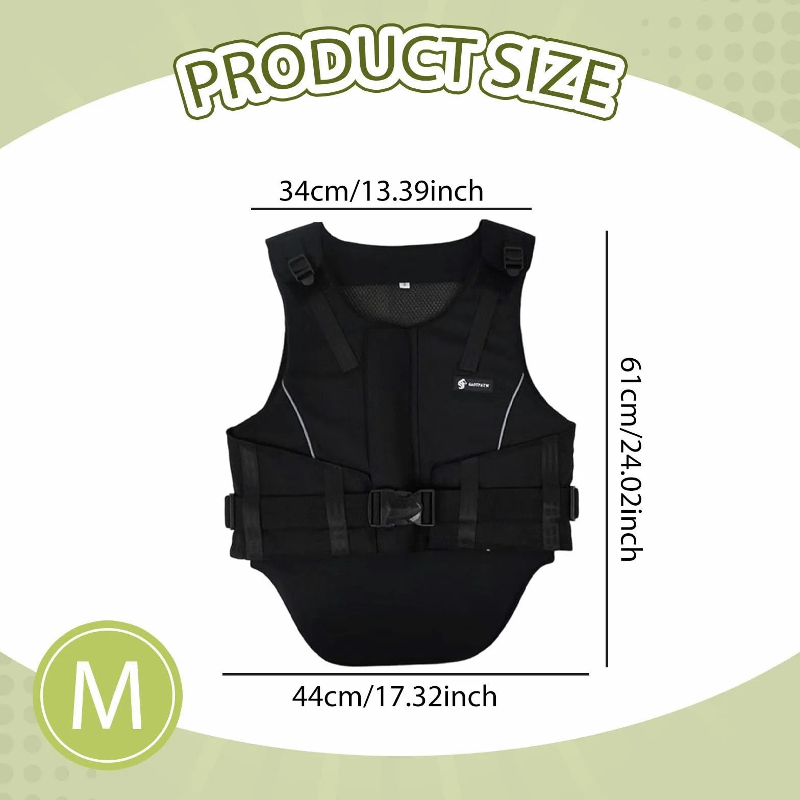 Chaleco Ecuestre de para Niños Adolescentes Adultos con Relleno Absorbente Tejido Transpirable Y Estilo Clásico Protector para Equitación Us