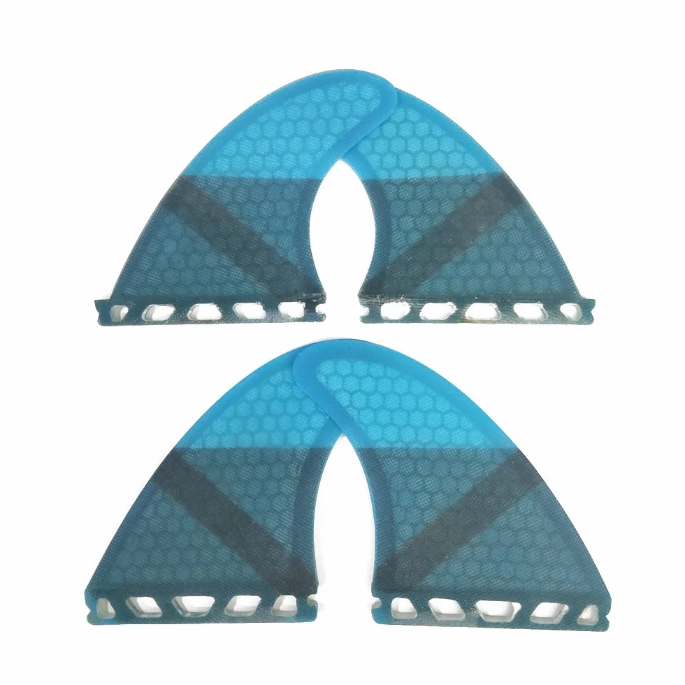 UPSURF Tabla de Surf Quad Future Aletas Fibra de Vidrio Cuatro Aletas Thruster Set Tener Panal