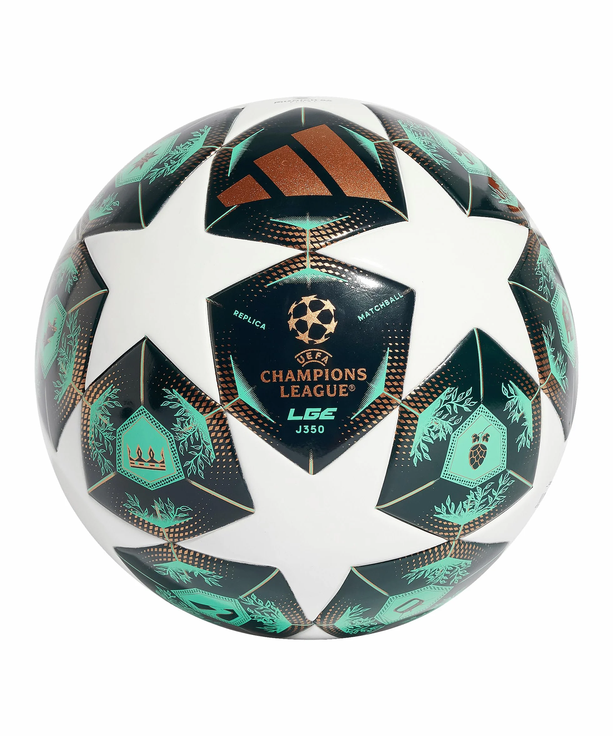 adidas UEFA Champions League J350 - Balón de fútbol Unisex, Color Verde, Talla 5 EU