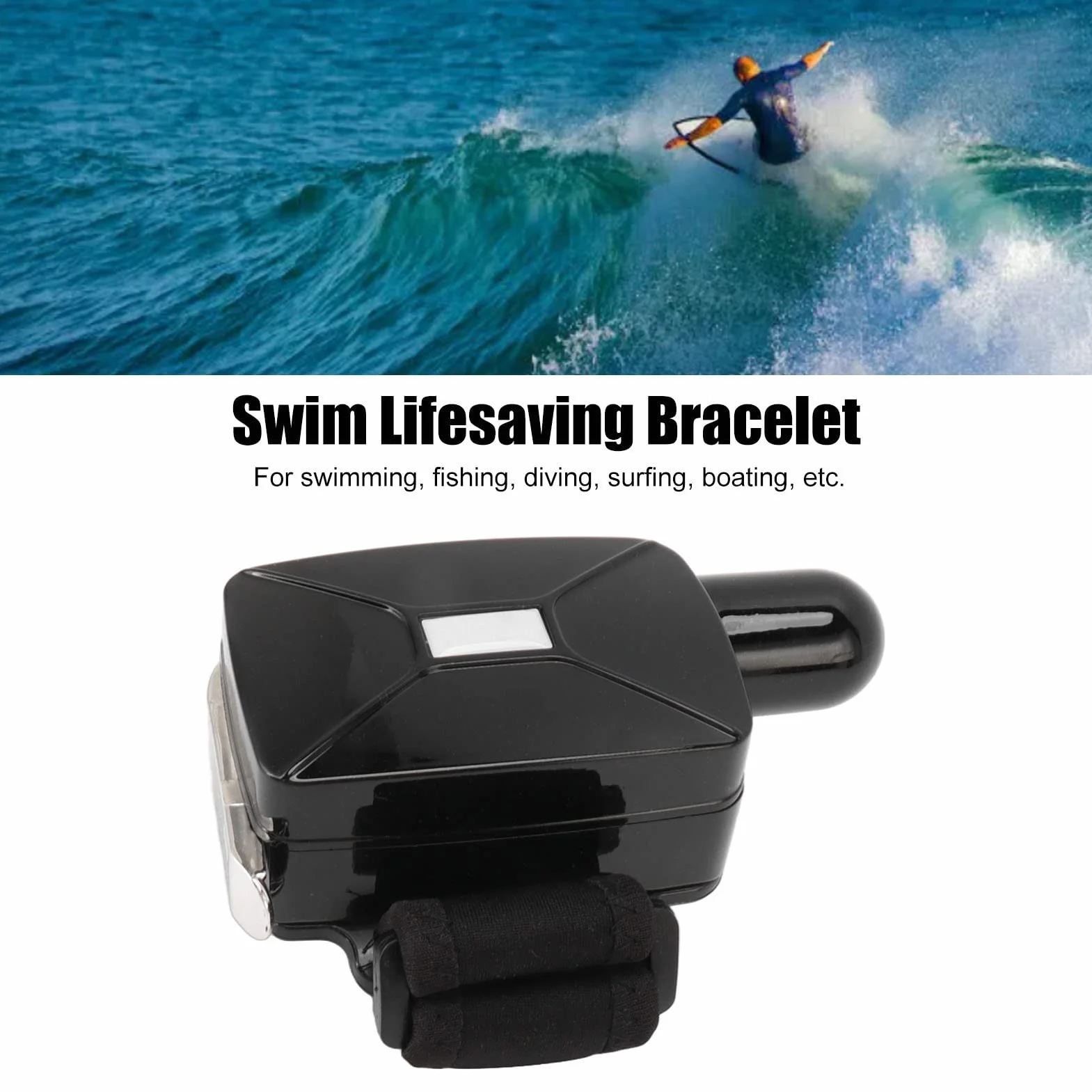 Chrees Pulsera De Natación Anti Ahogamiento, Muñequera De Emergencia, Airbag Inflable Automático, Anti Ahogamiento, Inflable, Suministros De Buceo, Equipo De Buceo, Bolsa De Gas para