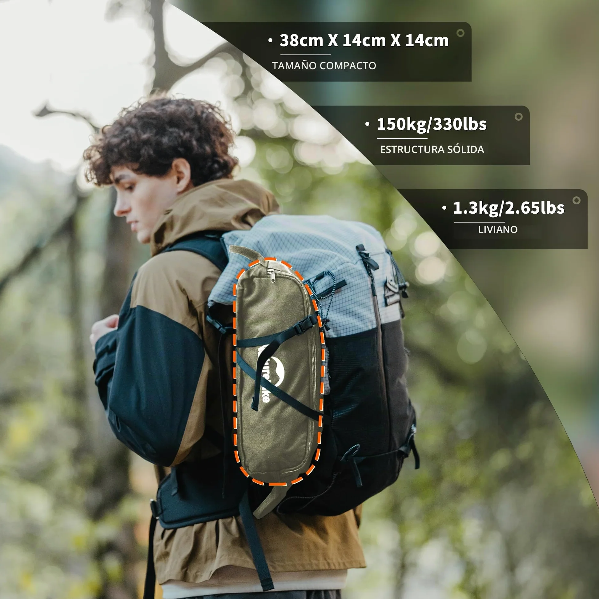 Naturehike Silla plegable de camping plegable ultracompacta, tamaño pequeño y diseño robusto para camping, picnic y actividades al aire libre senderismo