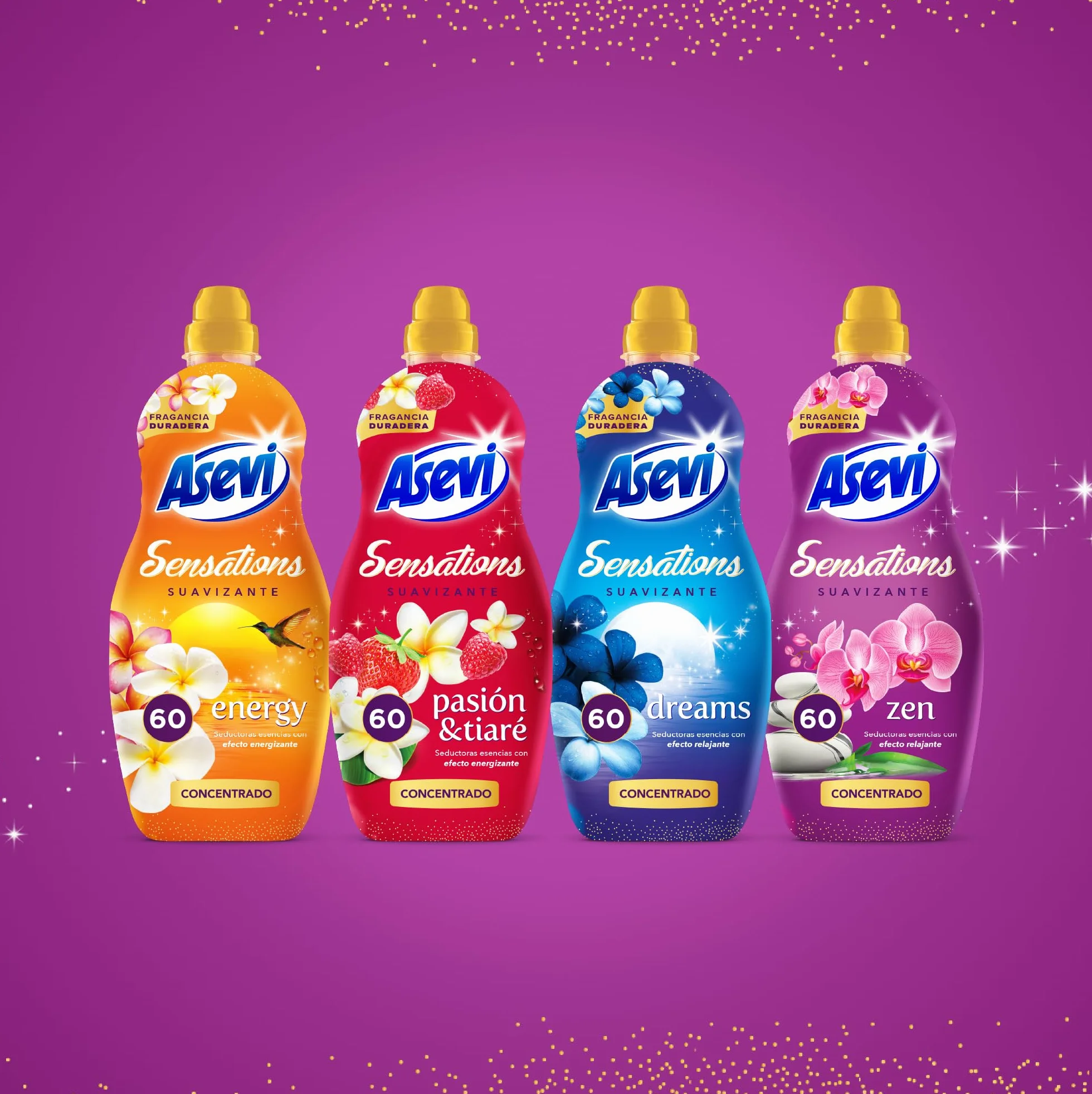 Suavizante Concentrado Asevi Sensation Zen 1320 ml 60 dosis