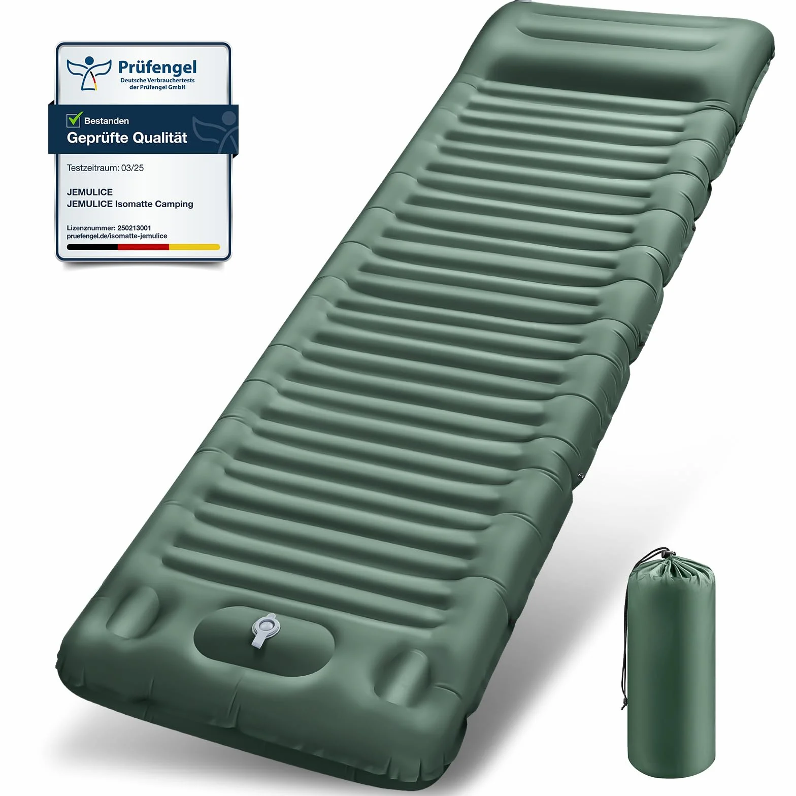Esterilla Camping, Colchones Camping Autohinchable, Ultraligera, Colchón de Aire Hinchable para Camping, Portátil y Plegable, Almohadilla para Dormir de Acampada para Exteriores, Senderismo