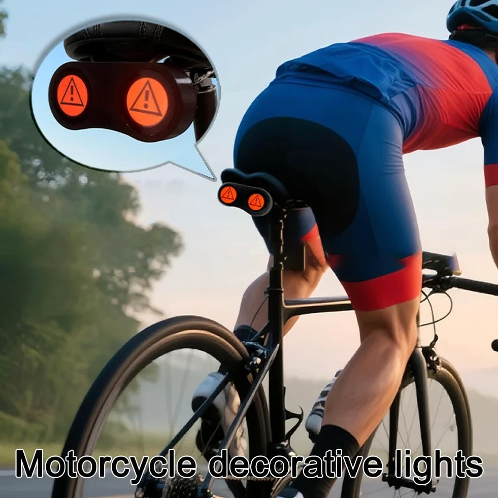 Luz trasera de la bicicleta de los ojos del demonio, luces traseras de la bicicleta de los ojos programables impermeables, luz trasera de la bicicleta de los ojos del diablo recargable USB inteligente