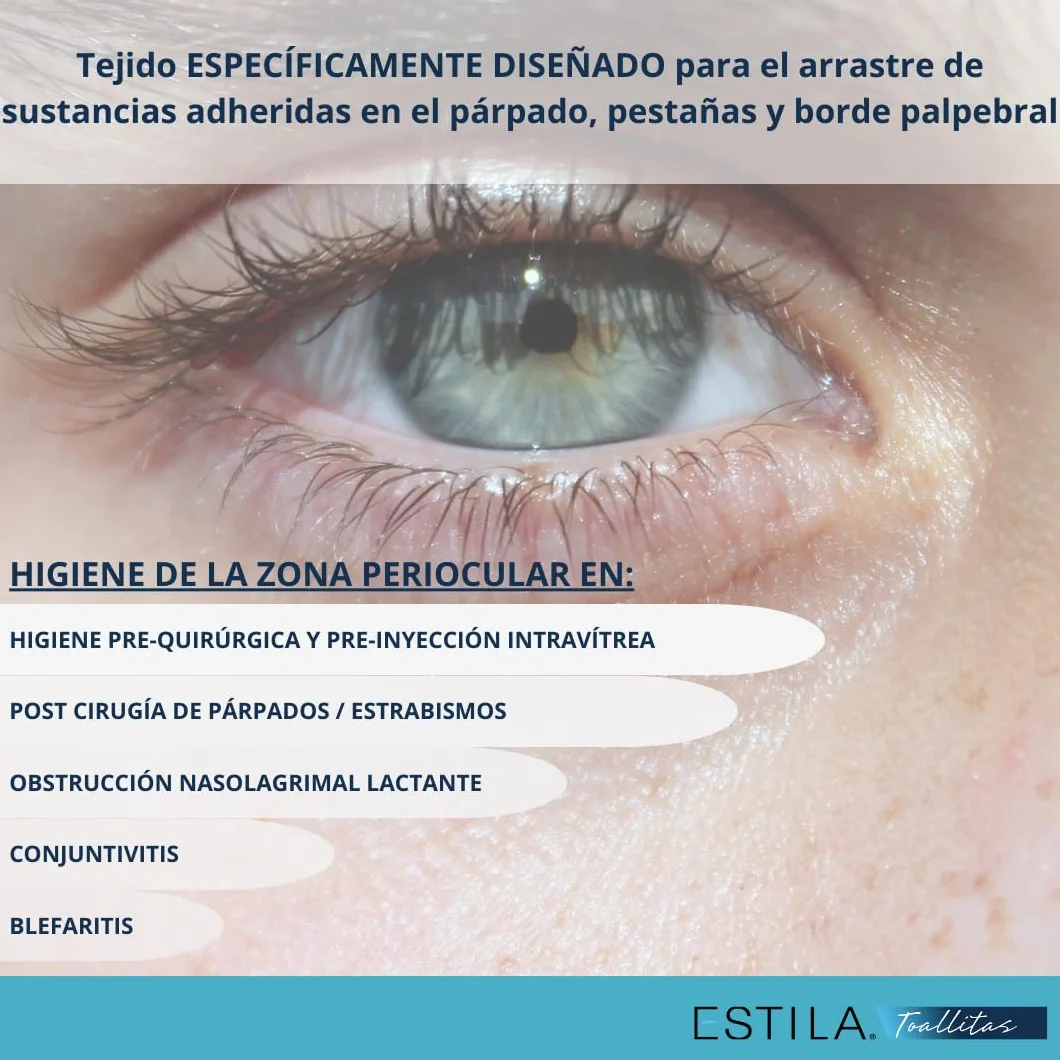 Estila Toallitas oftálmicas limpiadoras con Aloe vera y Hamamelis - 30 unidosis estériles