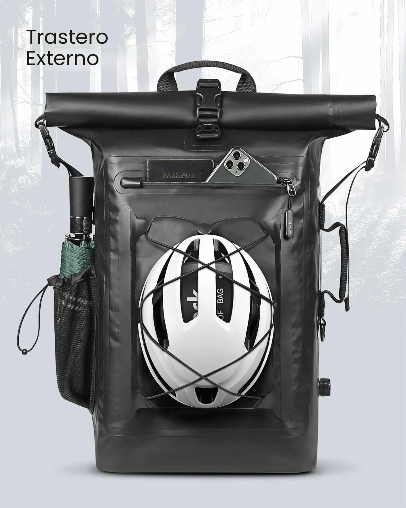 Inateck Mochila de Ciclismo de Gran Capacidad Organizador Multifuncional Impermeable para Bicicletas con Correa para el Hombro Desmontable para IR en Bicicleta, de excursión y al Aire Libre