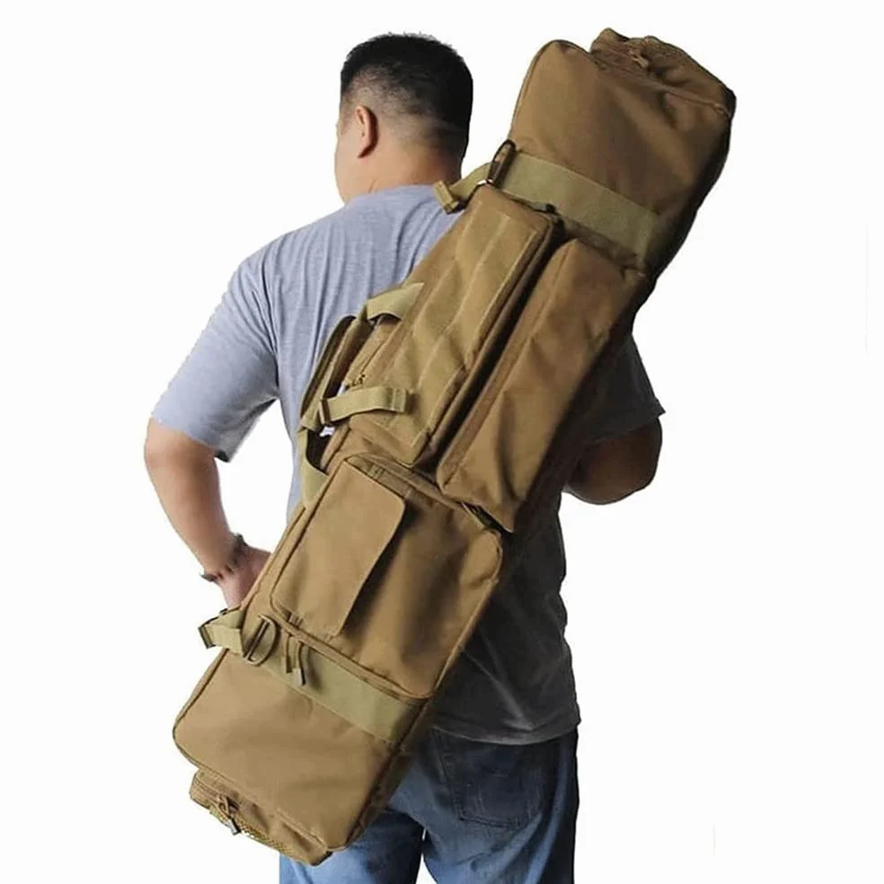 Estuche para Escopeta Airsoft, M249 Bolsa Doble para Rifles, Bolsa Táctica de Escopeta, Bolsa de Almacenamiento para caña de Pescar Escopeta Carry B