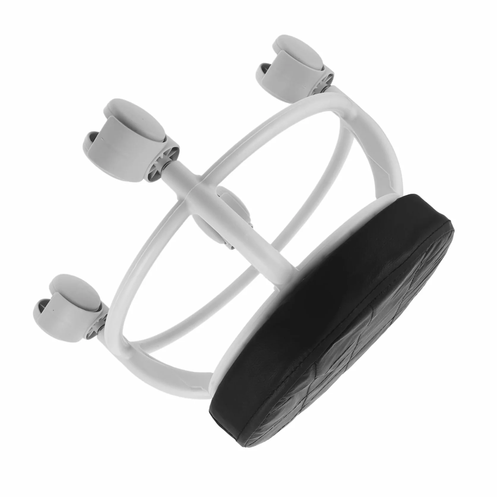Taburete Pedicura con Ruedas, Asiento PU y Plástico, para Salones de Belleza
