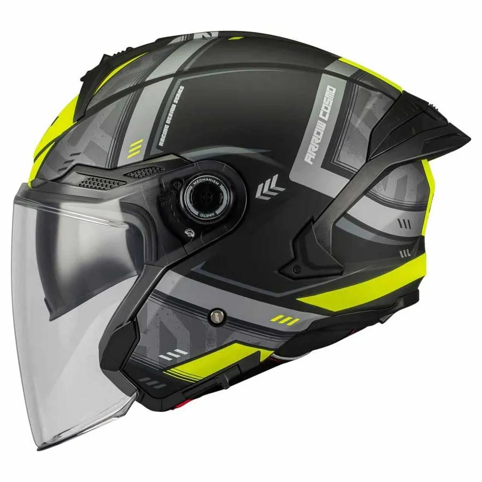 MT Helmets Cosmo SV Casco Moto Jet Visor Solar Retráctil Pantalla Extracción Rápida Interior Lavable Intercomunicador UCS Homologado ECE 22.06 DOT