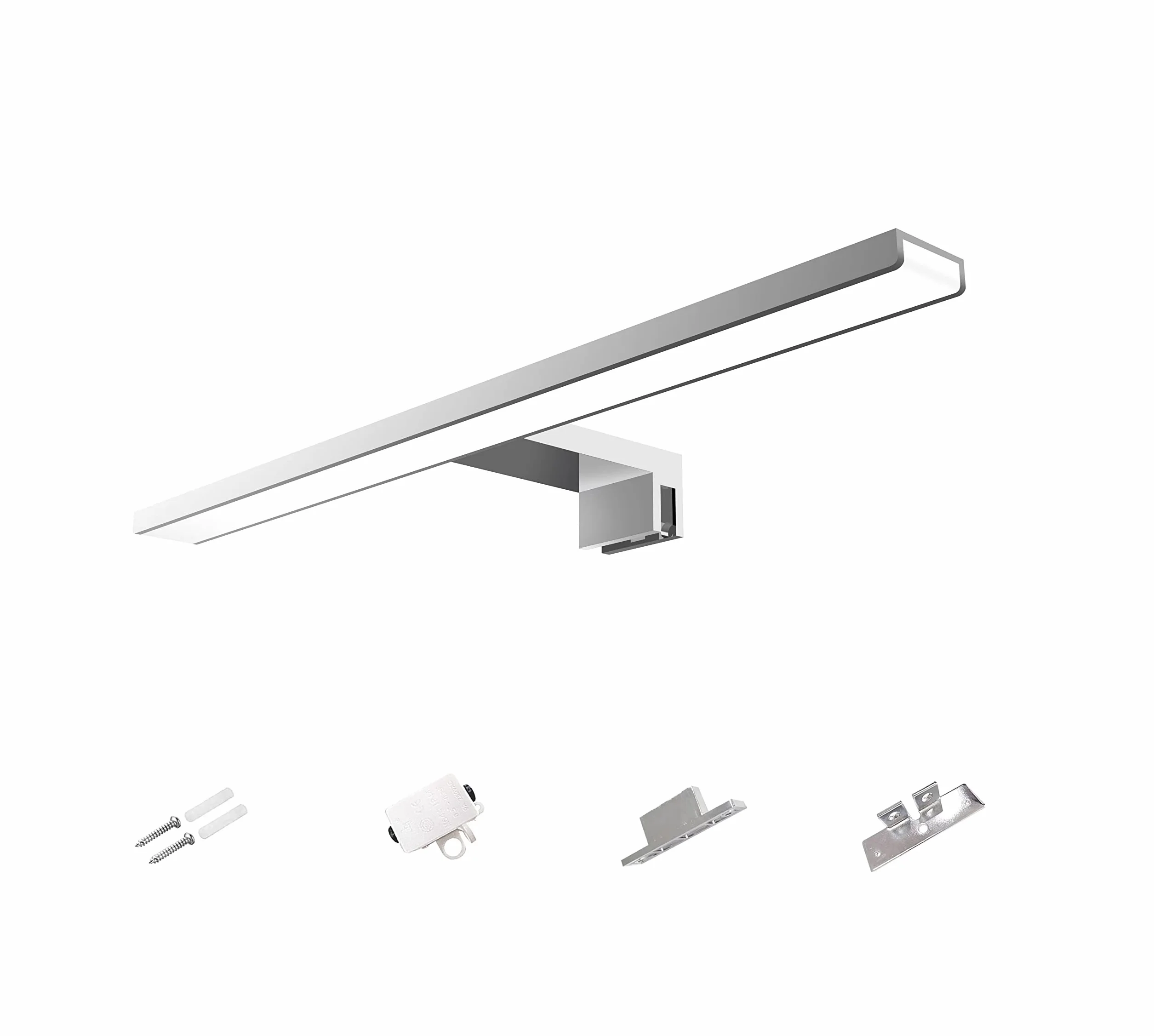 Espejo LED 40cm Luz de Baño 10W 700 Lúmenes 230V 4000K IP44 Aluminio