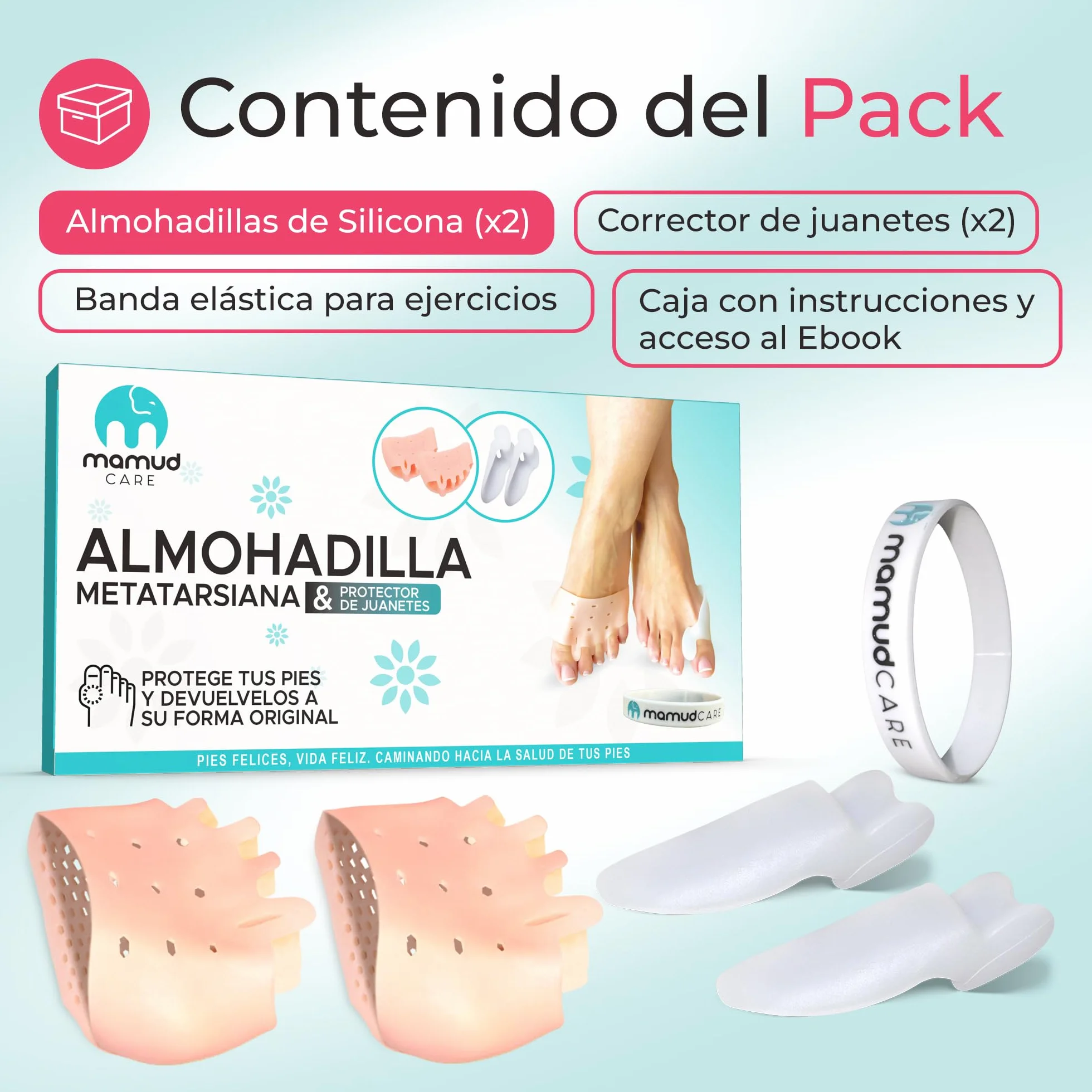 Almohadilla Metatarsiana Separador Dedos Pie Corrector Juanetes Hallux Valgus Dedos Superpuestos Libre BPA
