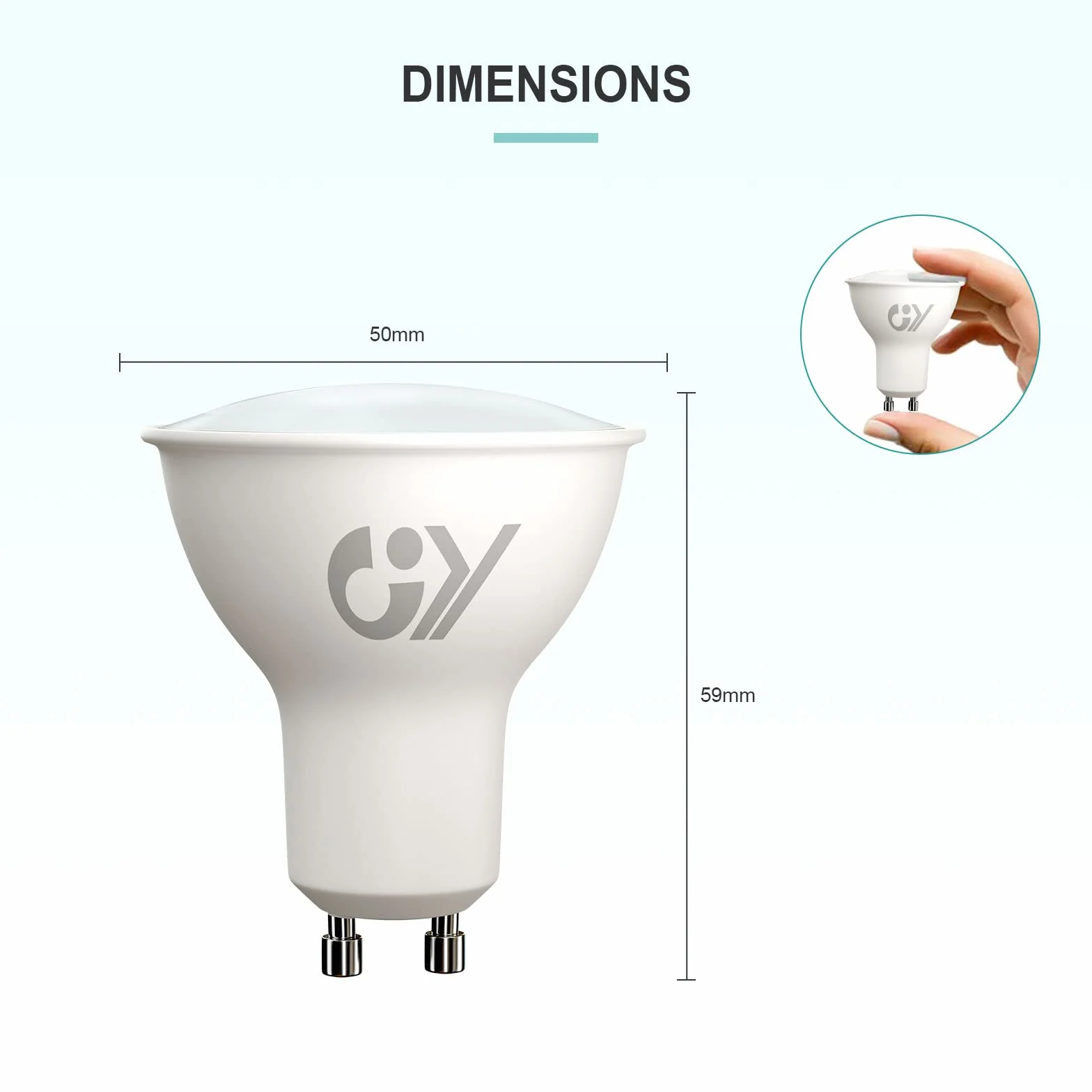 Bombilla LED GU10 4.9W 4000K Blanco Neutro 790LM Pack de 10