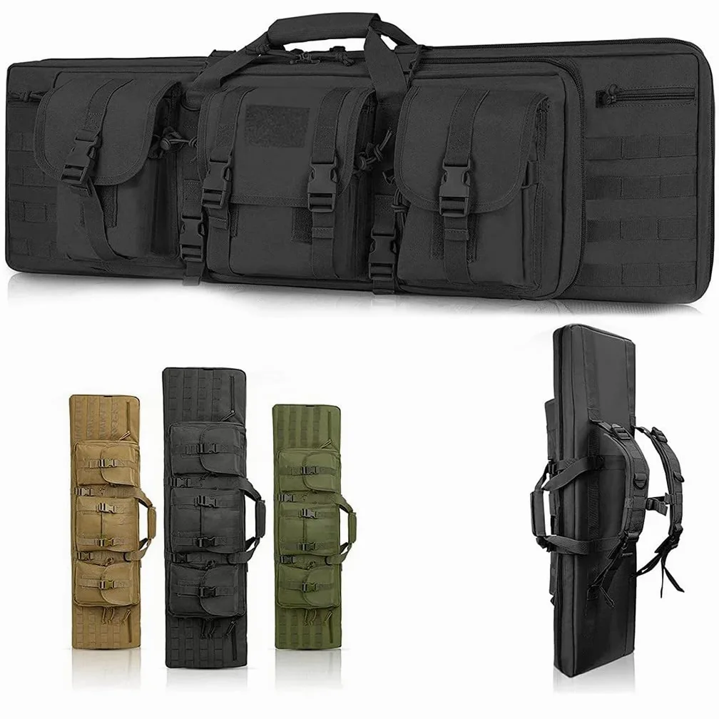 Bolsa para Doble Rifle Escopeta Airsoft, Funda para Fusil Airsoft Funda Escopeta Porta Caza, Mochila de Almacenamiento para Pistola y Revista, para Carabina, Duradera A,108CM