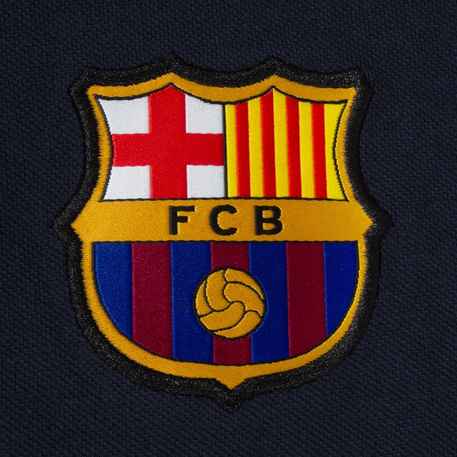 FC Barcelona - Polo Oficial para Hombre - con el Escudo del Club - Azul Marino