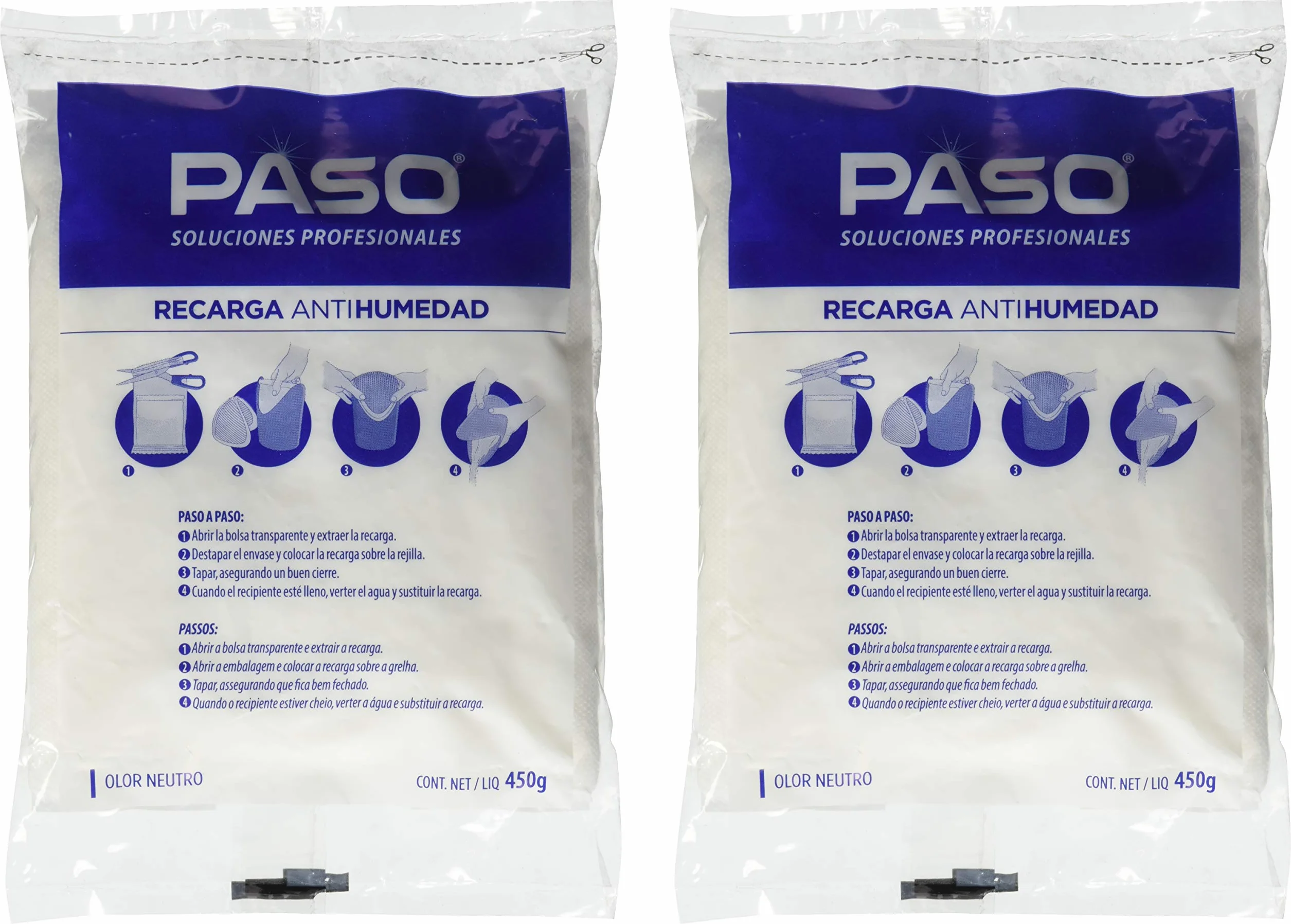 PASO Absorbehumedad Recarga Granulado Ultra Absorbente 450g