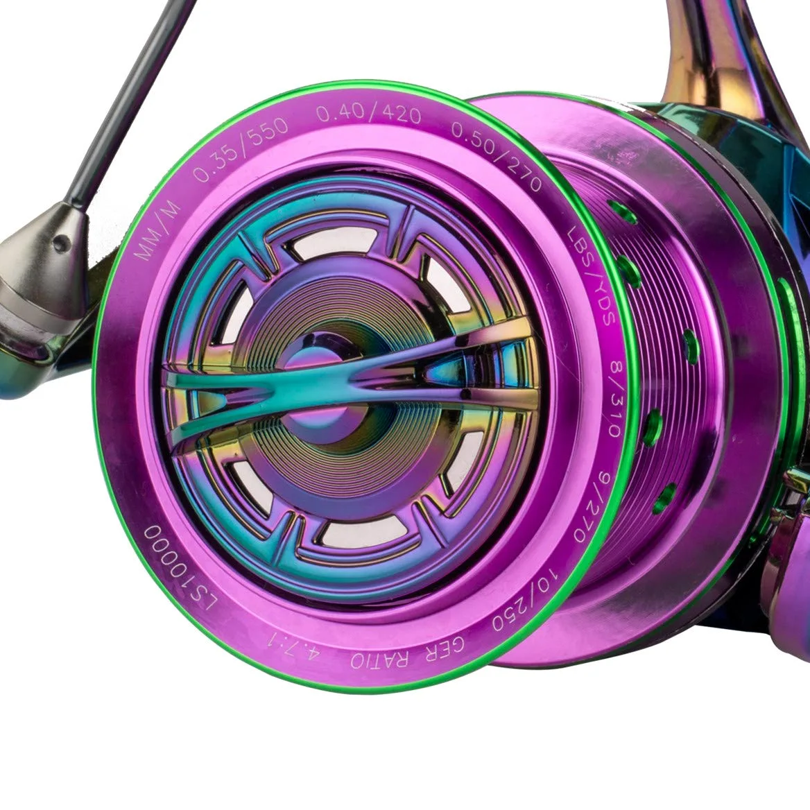 Diwa Spinning Fishing Reels 70 LBS MAX Drag Power Cojinete de Acero Inoxidable Cuerpo de Metal 8000 10000 12000 Carrete Agua Dulce Agua Salada Big-Game Surf Carrete Giratorio Ultra Suave