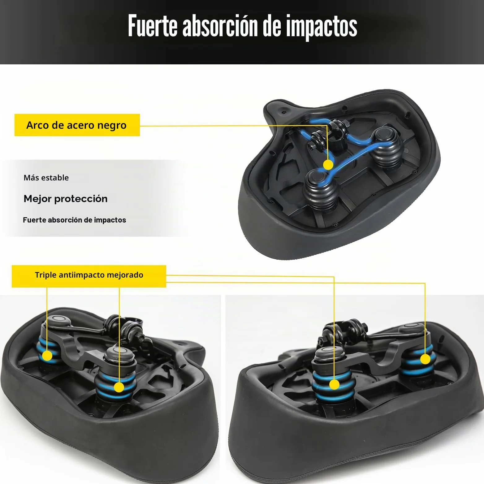 Asiento de bicicleta grande y ancho – Reemplazo de sillín de bicicleta, comodidad para Peloton, bicicleta eléctrica estacionaria de ejercicio, bicicletas de carretera de montaña para hombres y