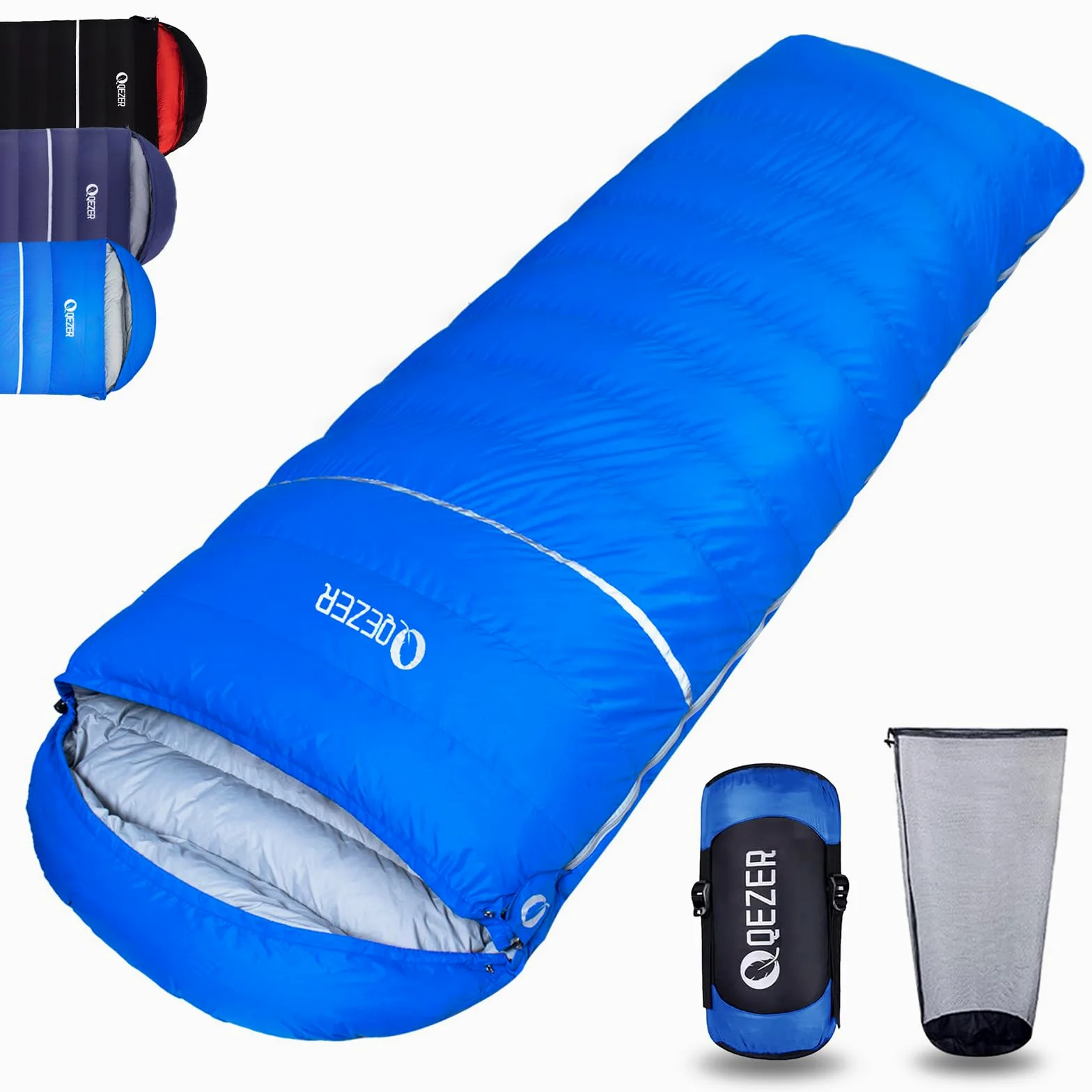 Saco de Dormir Plumón 220 cm x 80 cm 10 ℃ / 0 ℃ / -10 ℃ /-20℃ Saco de Dormir 4 Estaciones Ultraligero Adultos y Niños,Sleeping Bag para Camping y Senderismo