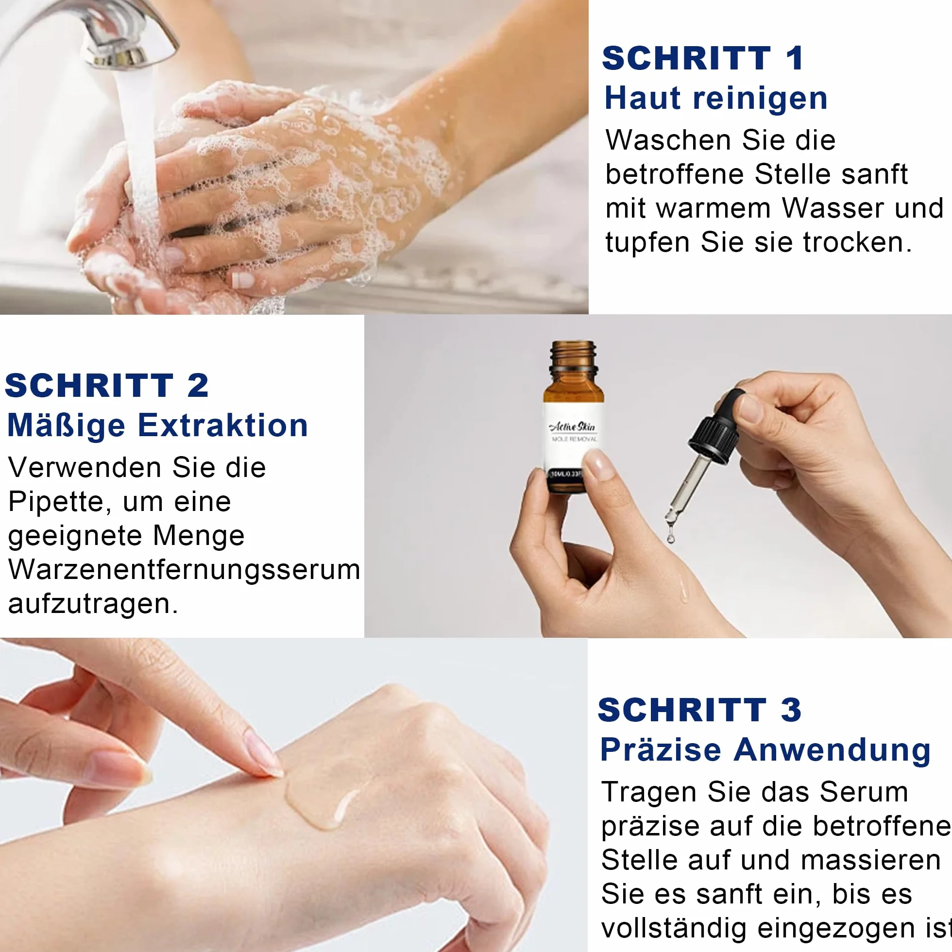 Eliminador de acrocordones Pipeta de precisión 10 ml para rostro y cuerpo