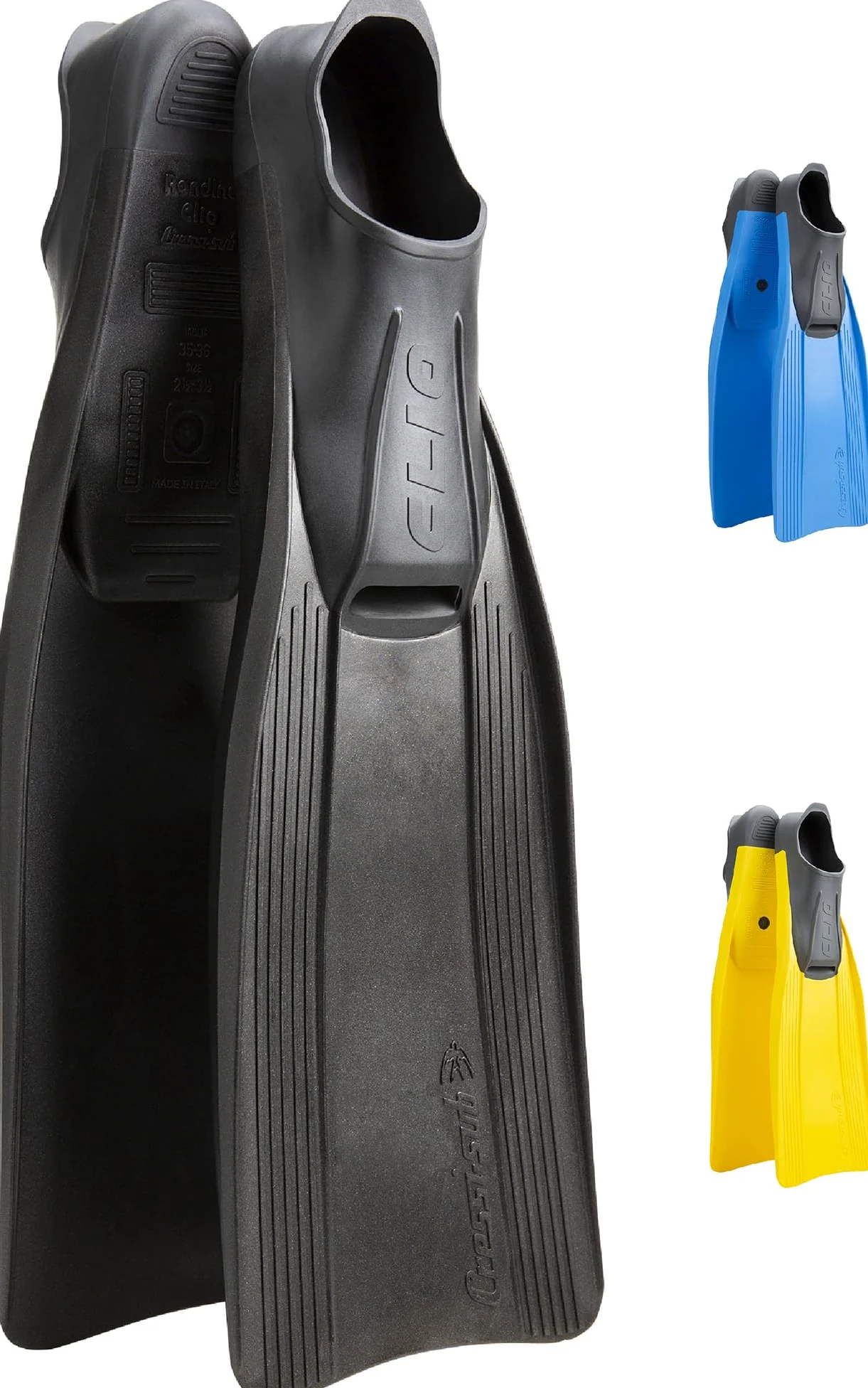 Cressi Juventud Clio Snorkel y Aletas de Buceo, Negro