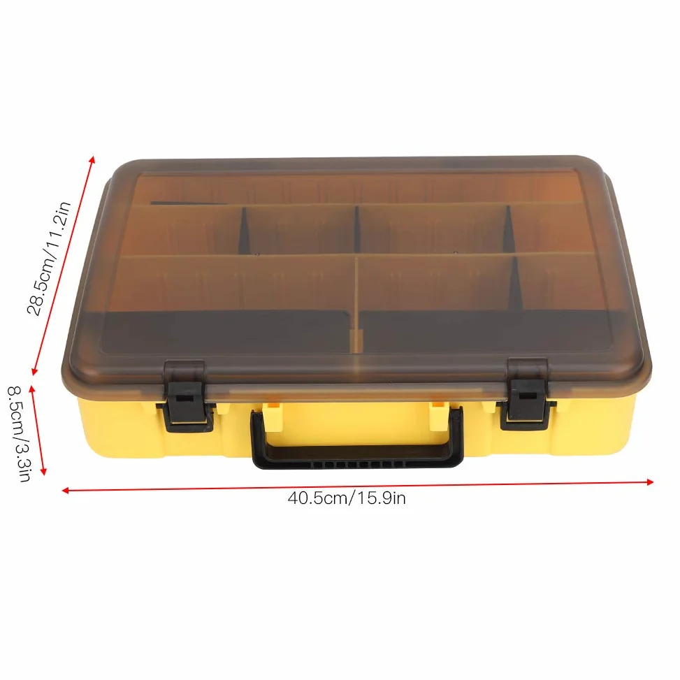 Organizador De Caja De Aparejos De Pesca Impermeable, Cajas De Aparejos Con Divisores, Caja De Aparejos Para Pesca, Maleta De Señuelo De Una Sola Capa, Caja De Almacenamiento De Plástico, Gabinete De