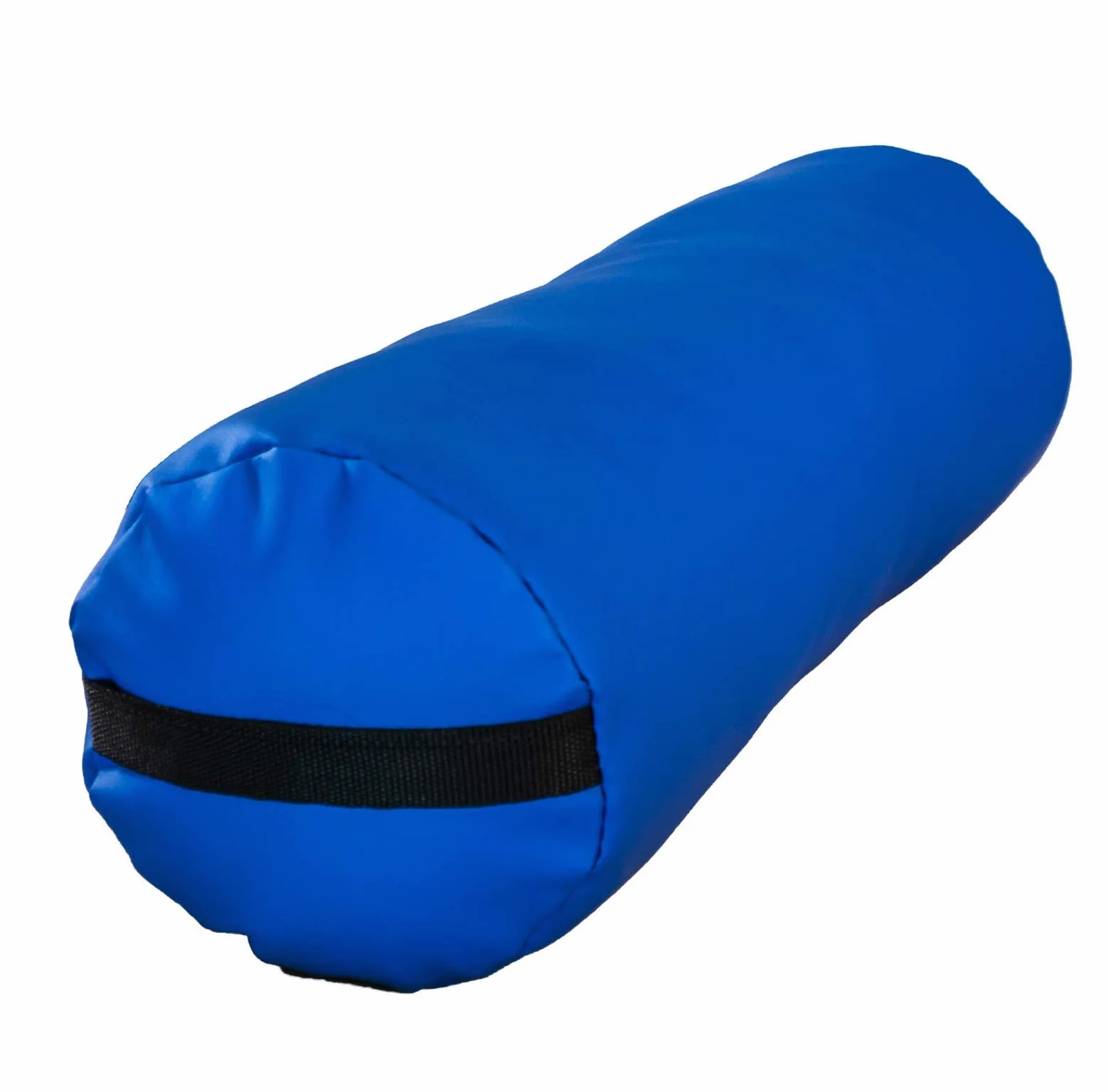 Zen – Cojin rulo Blando para camillas de Masaje y de Fisioterapia 20x20x66 cm - Cojin cilindrico para Cuello y Rodillas - Almohada cilindrica de Espuma con Funda de Cuero sintético PU Azul Real