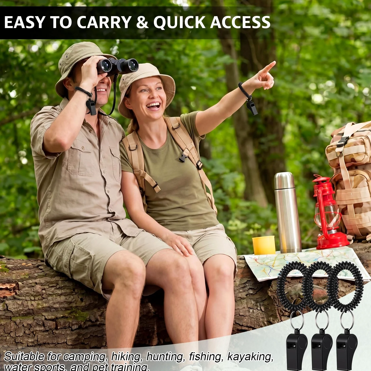 Honoson Silbato para adultos con cordón de plástico de seguridad, silbato de emergencia, para supervivencia, para entrenadores de salvavidas, senderismo, accesorios de campamento al aire libre