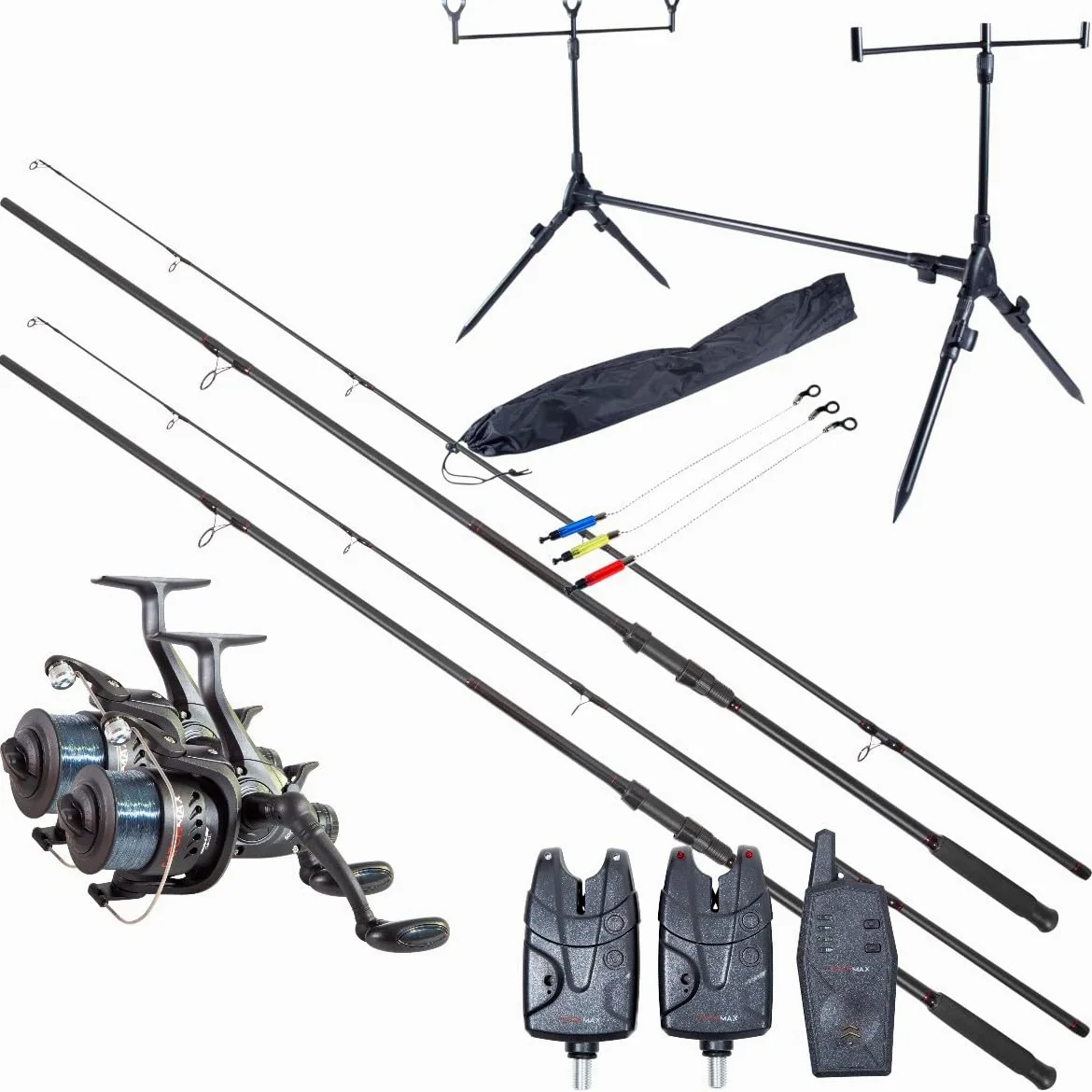 Complete Specimen Stalker Set De Cañas 2.70m (20-80 G) - Combo Carpfishing