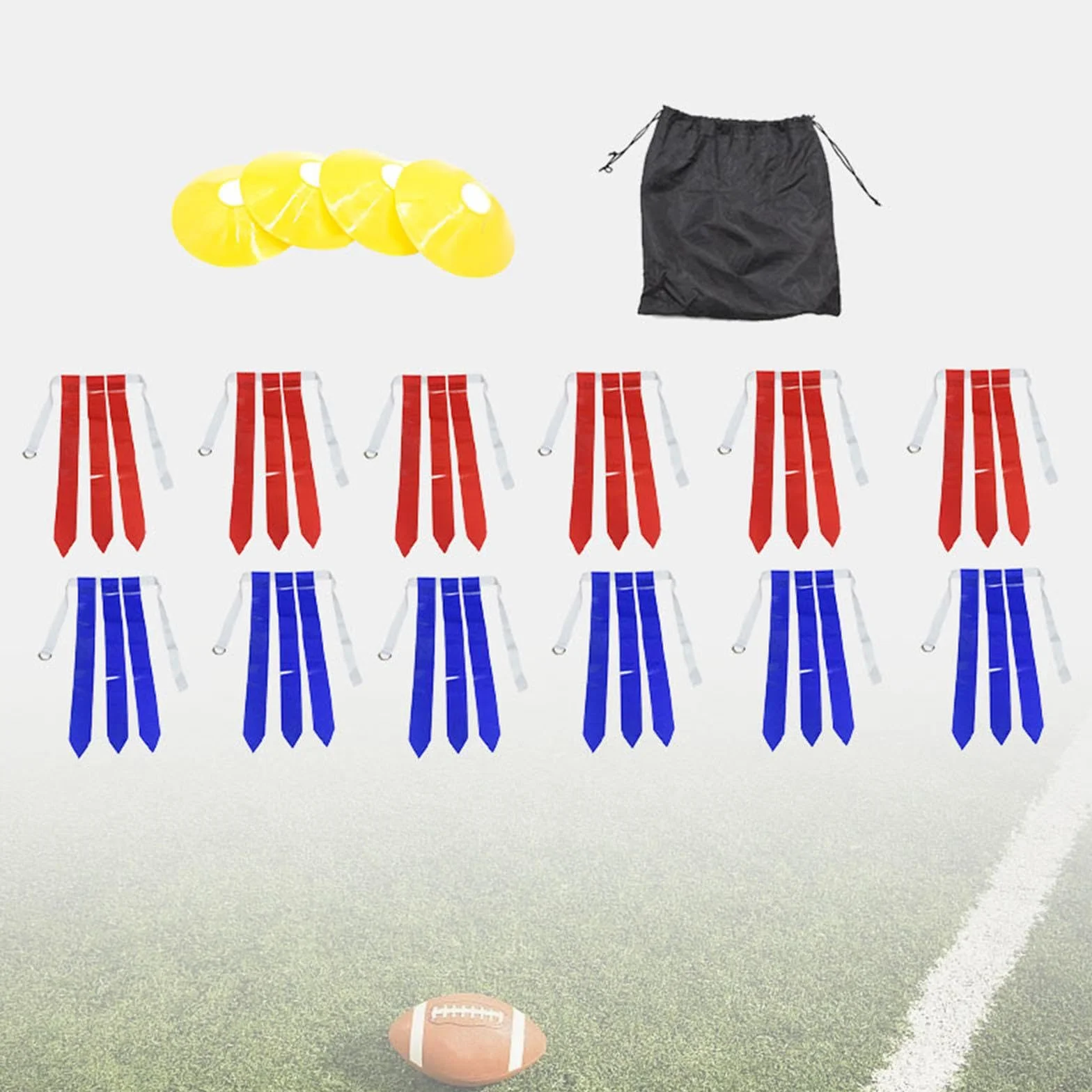 Amagogo Cinturones de fútbol con Bandera, cinturón con cordón Negro, cinturón con Bandera de Rugby, Bandera de Cintura para niños, Adultos, Jugadores, Juego