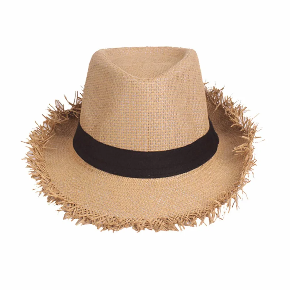 Sombrero de paja hawaiano trenzado para jardinero verano hombre mujer playa jardín fiestas
