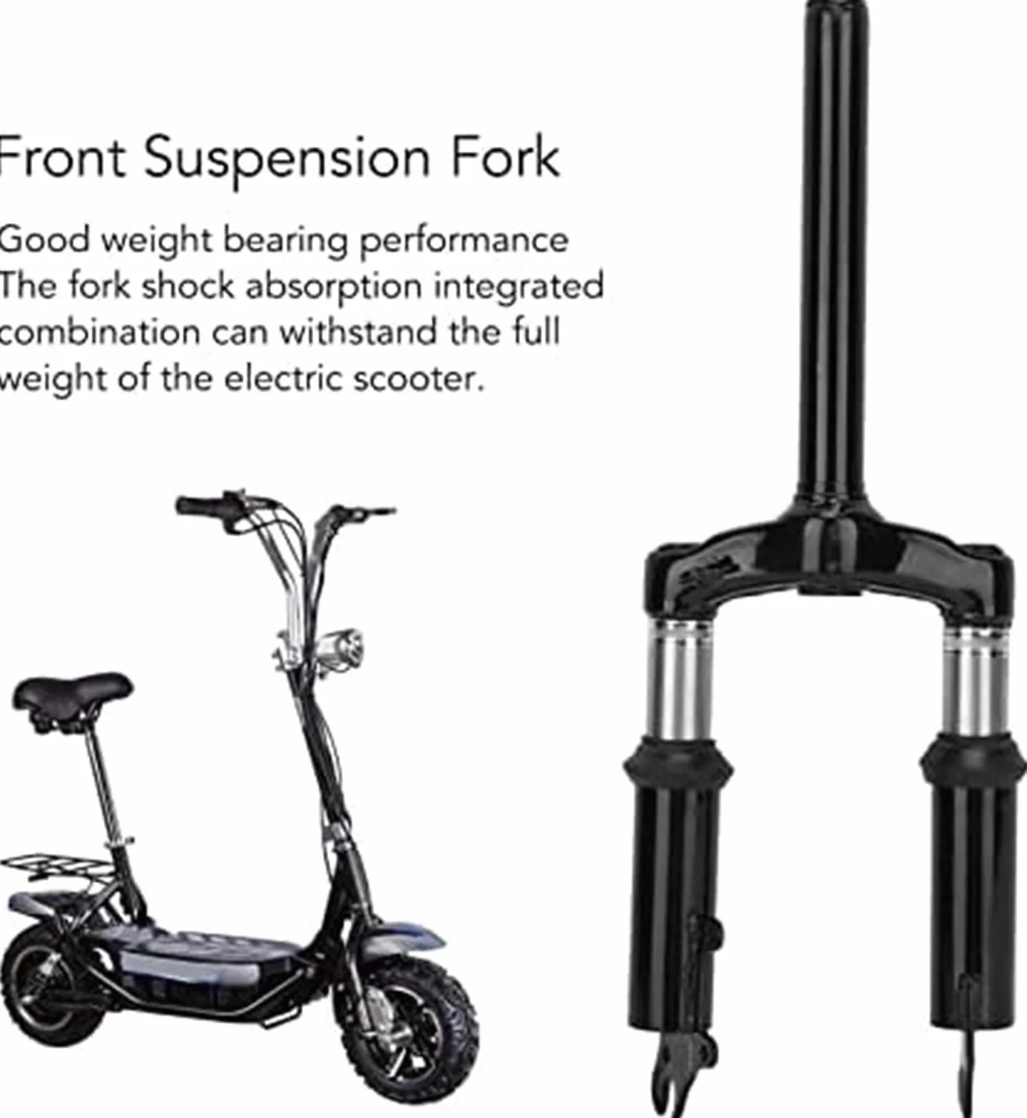 Amortiguador suspensión delantera resorte scooter eléctrico 10 pulgadas