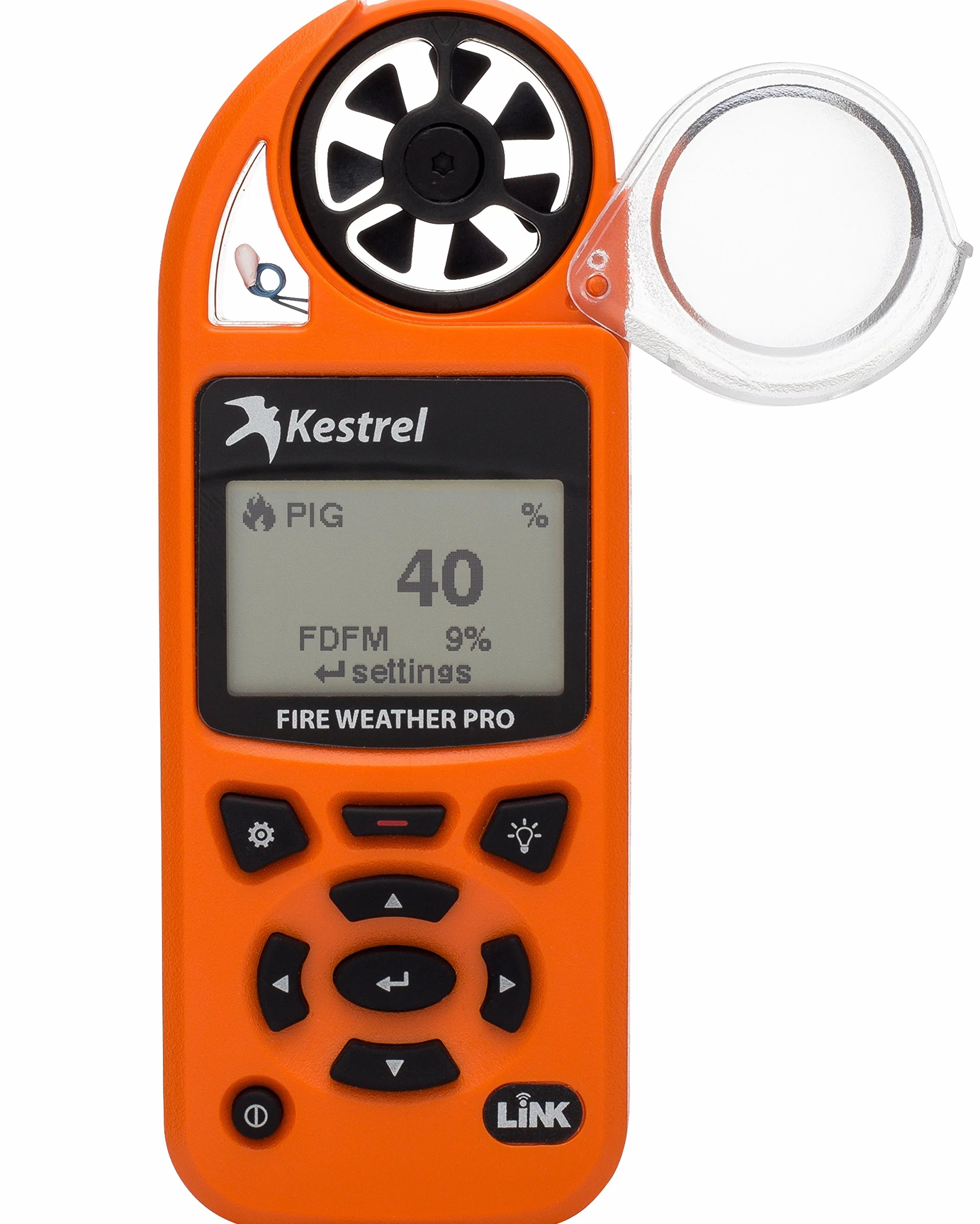 Kestrel 5500 FW Fire Weather Meter Pro con Enlace, Color Naranja