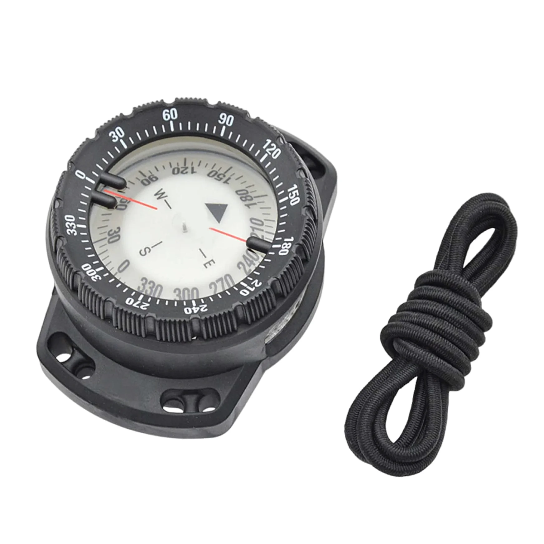 Brújula de buceo Surfing Luminoso bajo el agua Brújula de muñeca de 50 m Visión nocturna Brújula de navegación impermeable con pulsera elástica Brújula Correa de reloj Brújula Brújula de buceo Brújula
