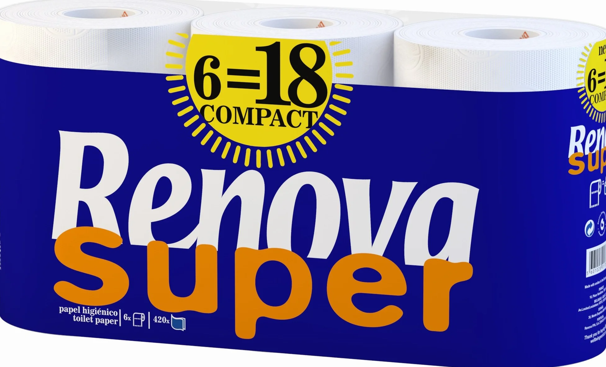 Renova Papel higiénico Super Blanco Triple 6 rollos