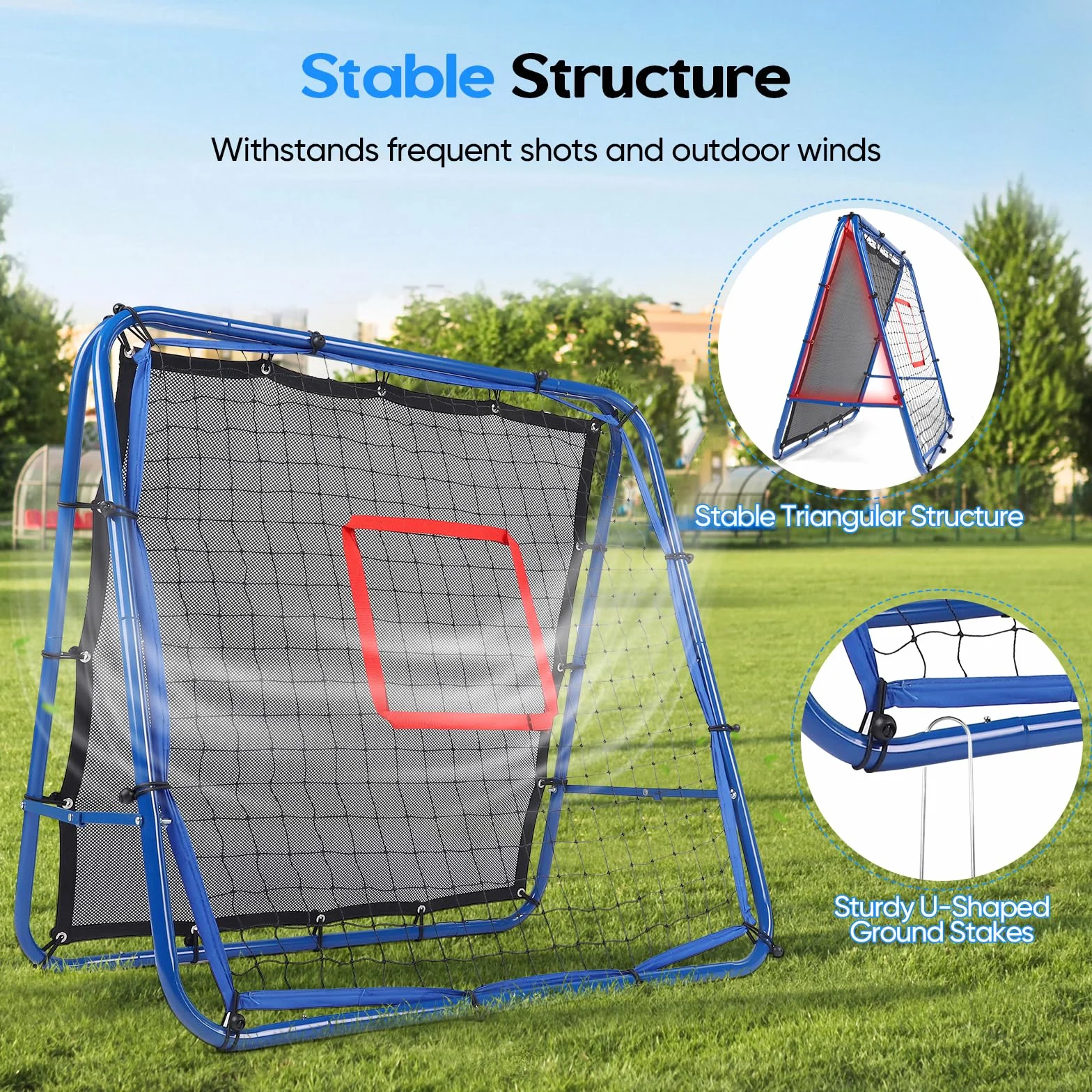 Reboteador Football Porterías de Fútbol para Jardín 100x100cm Exterior Kit Entrenamiento