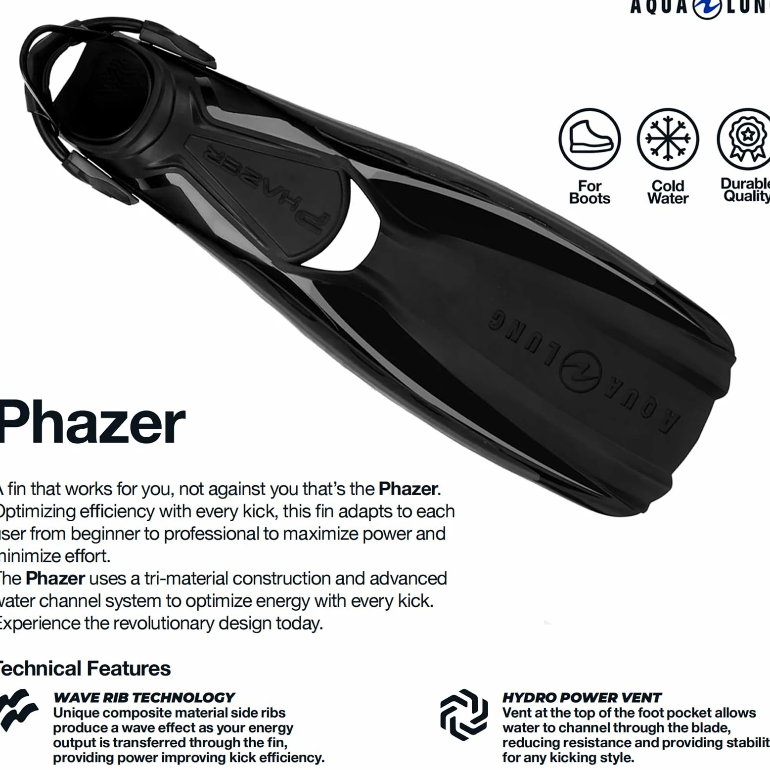 Aqualung Phazer - Fins Unisex Adulto