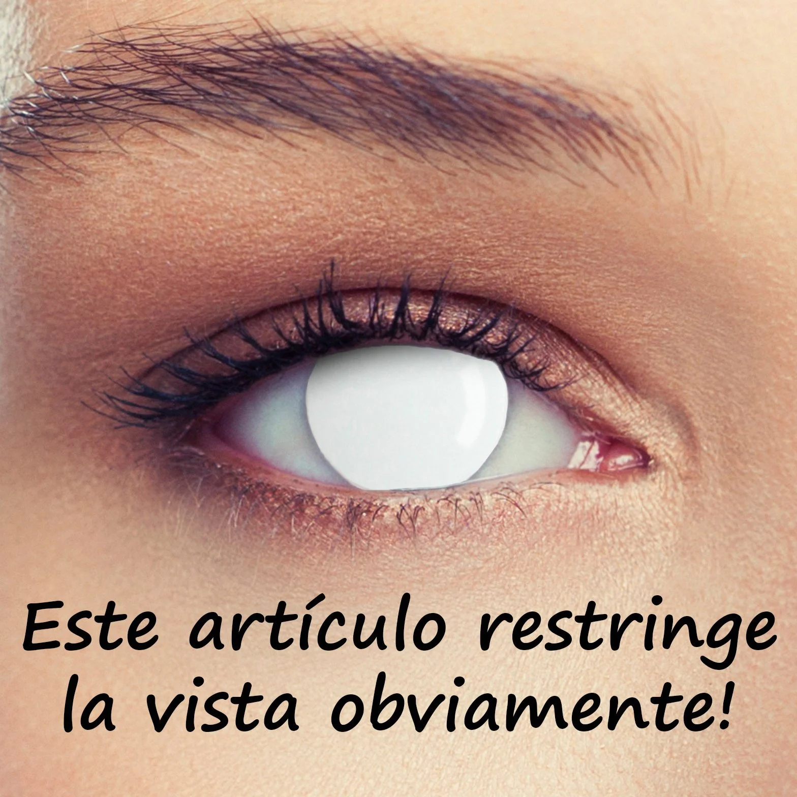 Lentillas de color blanco Halloween zombie Blind White 1 par sin graduación