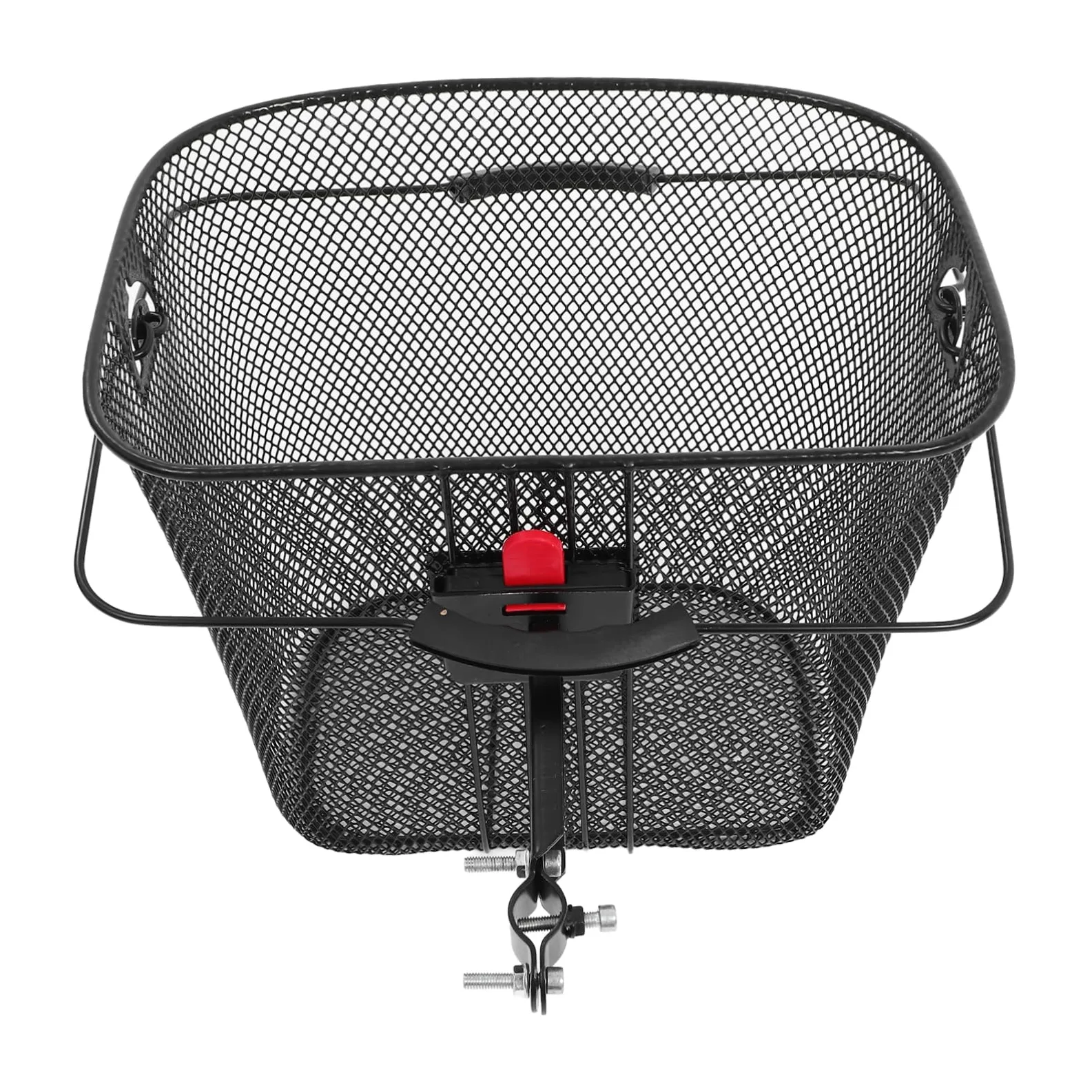 UPKOCH Cesta de Bicicleta Desmontable de Hierro y Plástico Negro | Uso Exterior, Estable y Resistente, Diseño Portátil, Compatible Manillar Delantero
